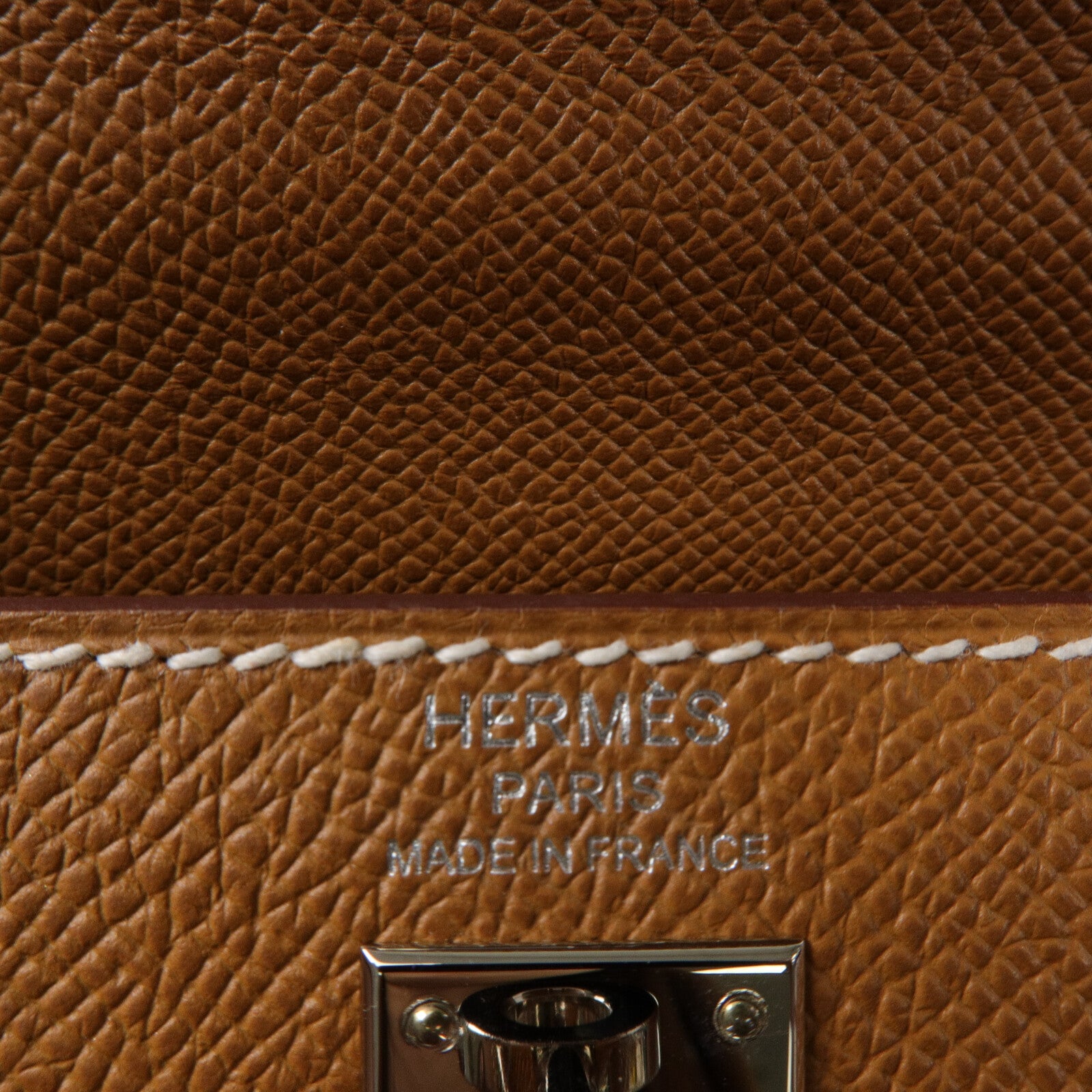 HERMES Epsom皮革Kelly 25手挽肩背兩用袋Gold