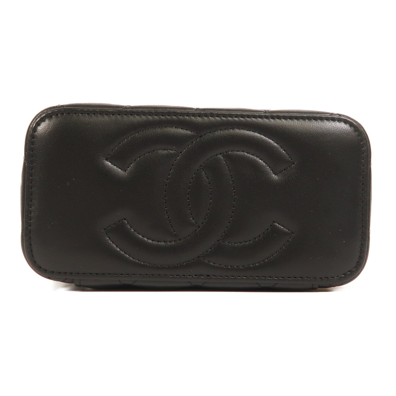 CHANEL 【激減優惠】羊皮皮革Vanity Case金扣鏈帶肩背袋