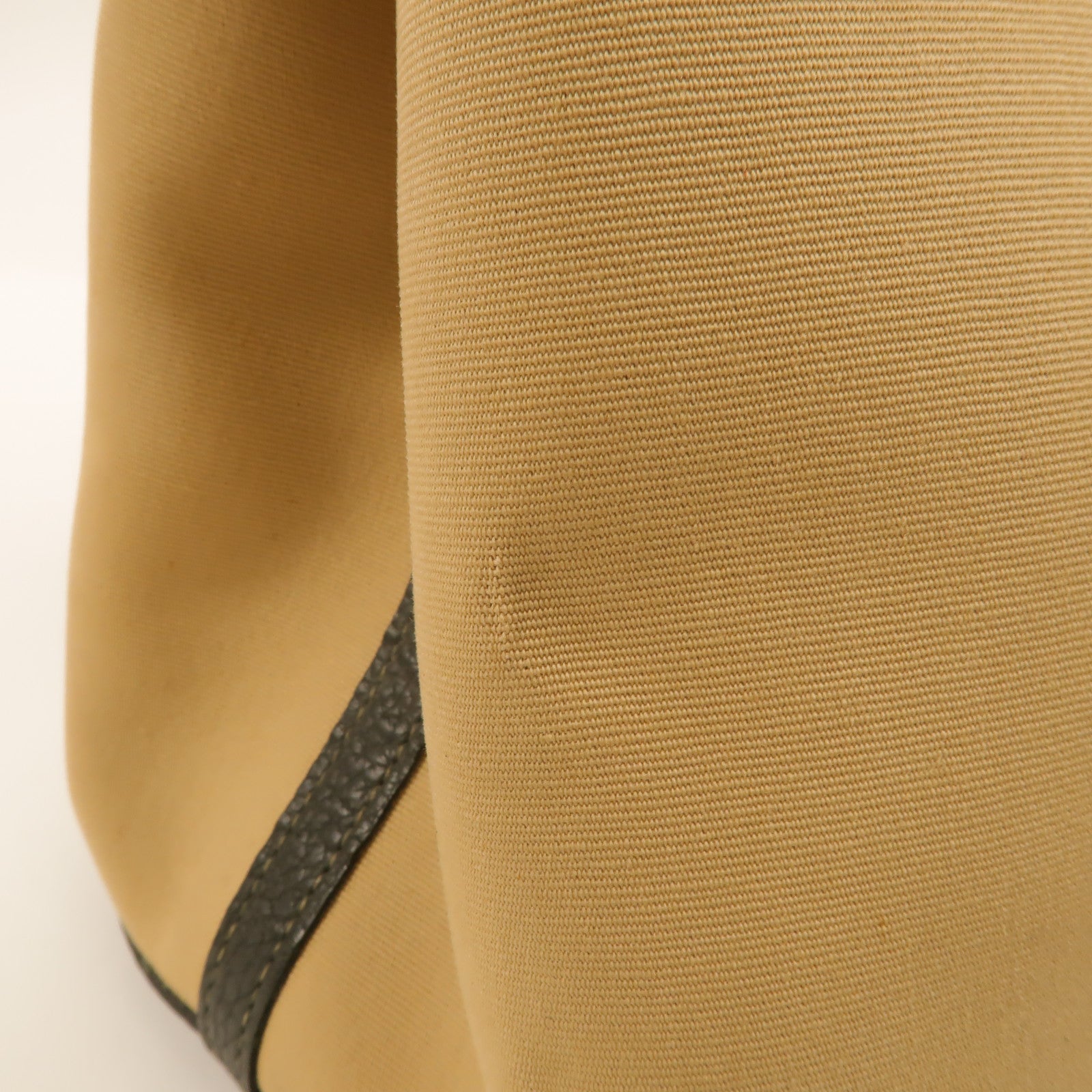HERMES Toile/Negonda皮革Garden Party PM手挽袋Trench/Vert Fonce