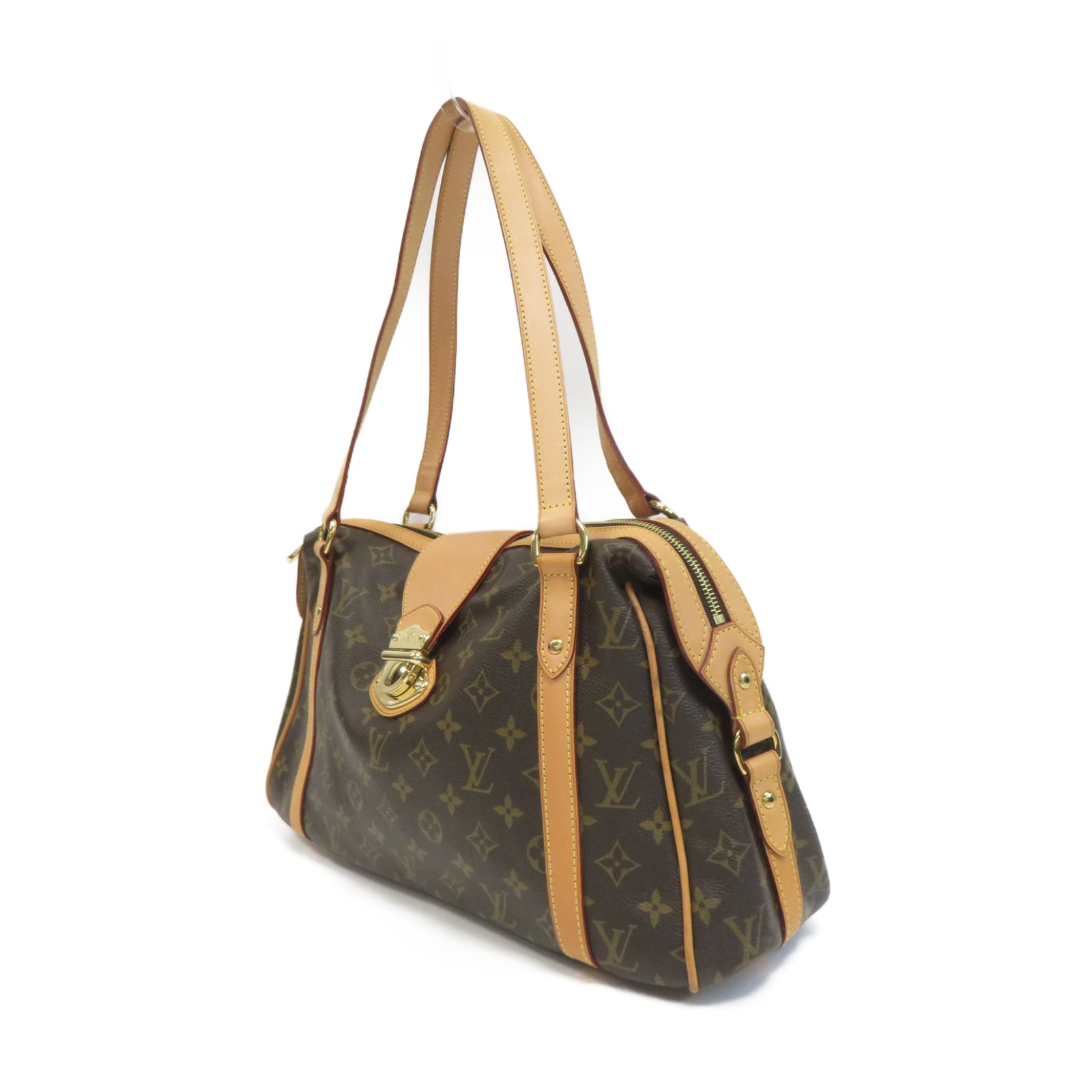 LOUIS VUITTON Monogram Stresa金扣肩背袋啡色