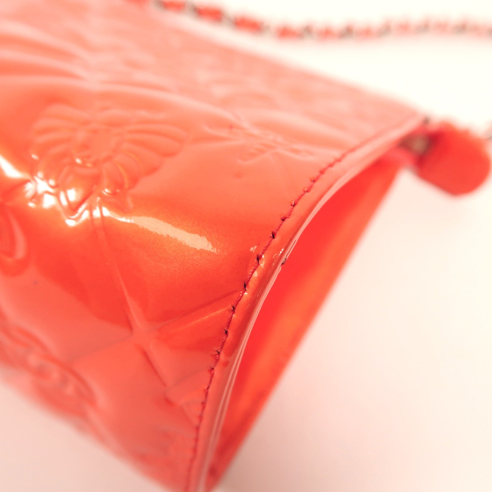 CHANEL 【激減優惠】漆皮皮革Chain Shoulder銀扣鏈帶肩背袋