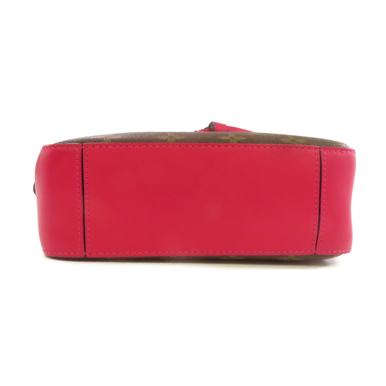 LOUIS VUITTON 【激減優惠】Monogram Saintonge Shoulder Bag金扣肩背袋啡色/酒紅色