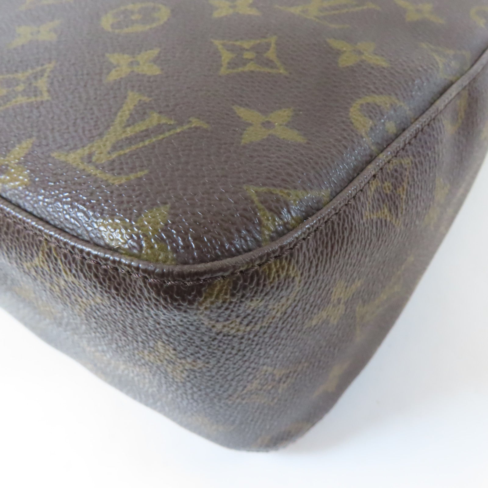 LOUIS VUITTON Monogram Looping MM金扣肩背袋啡色
