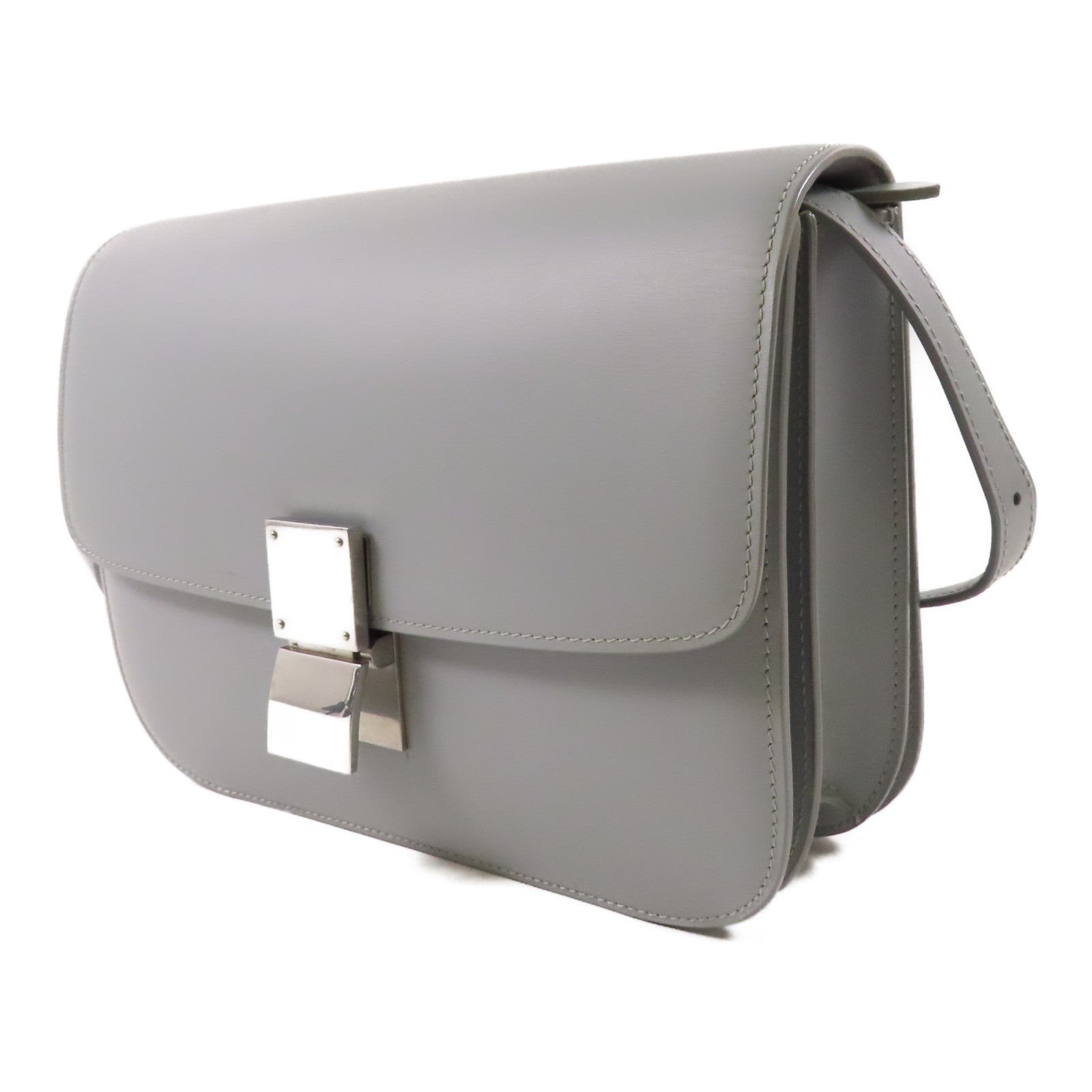 CELINE 【激減優惠】牛皮皮革Classic Box銀扣肩背袋