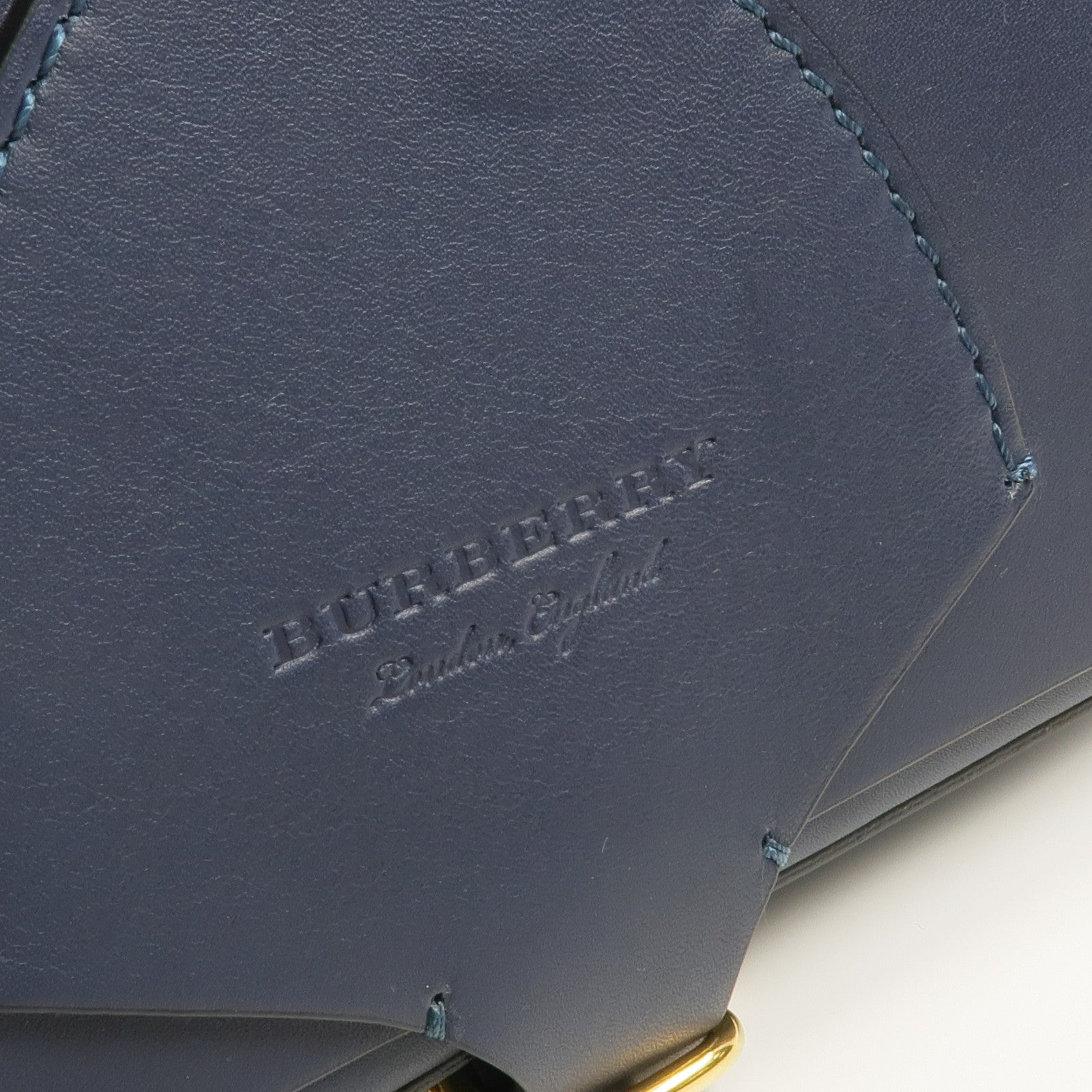 BURBERRY 牛皮皮革Square Satchel金扣肩背袋