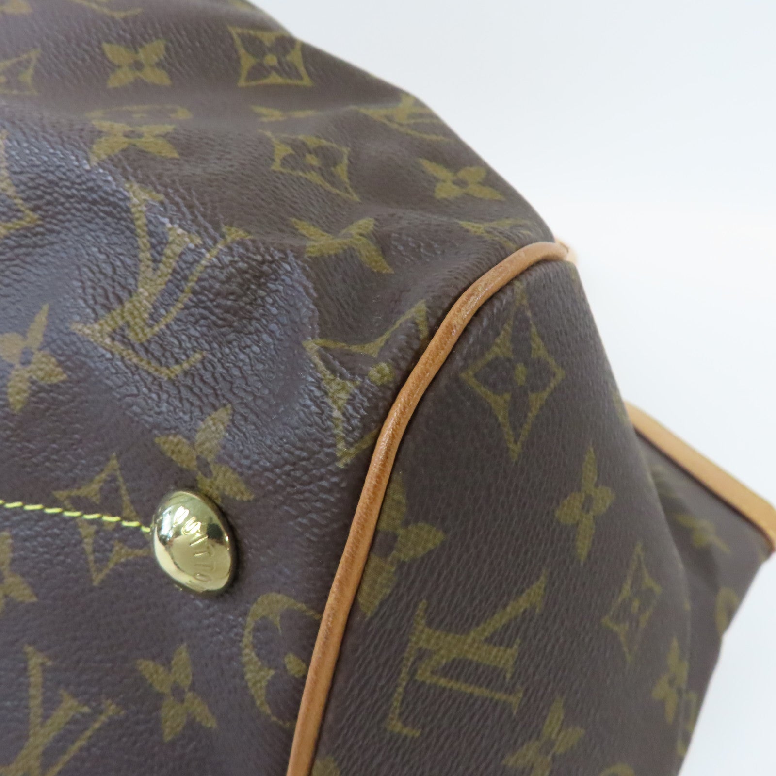 LOUIS VUITTON Monogram Tivoli GM金扣手挽袋啡色