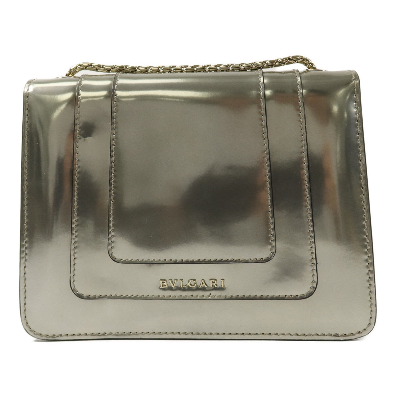 BVLGARI 牛皮皮革Serpenti Forever Small Crossbody鏈帶肩背袋