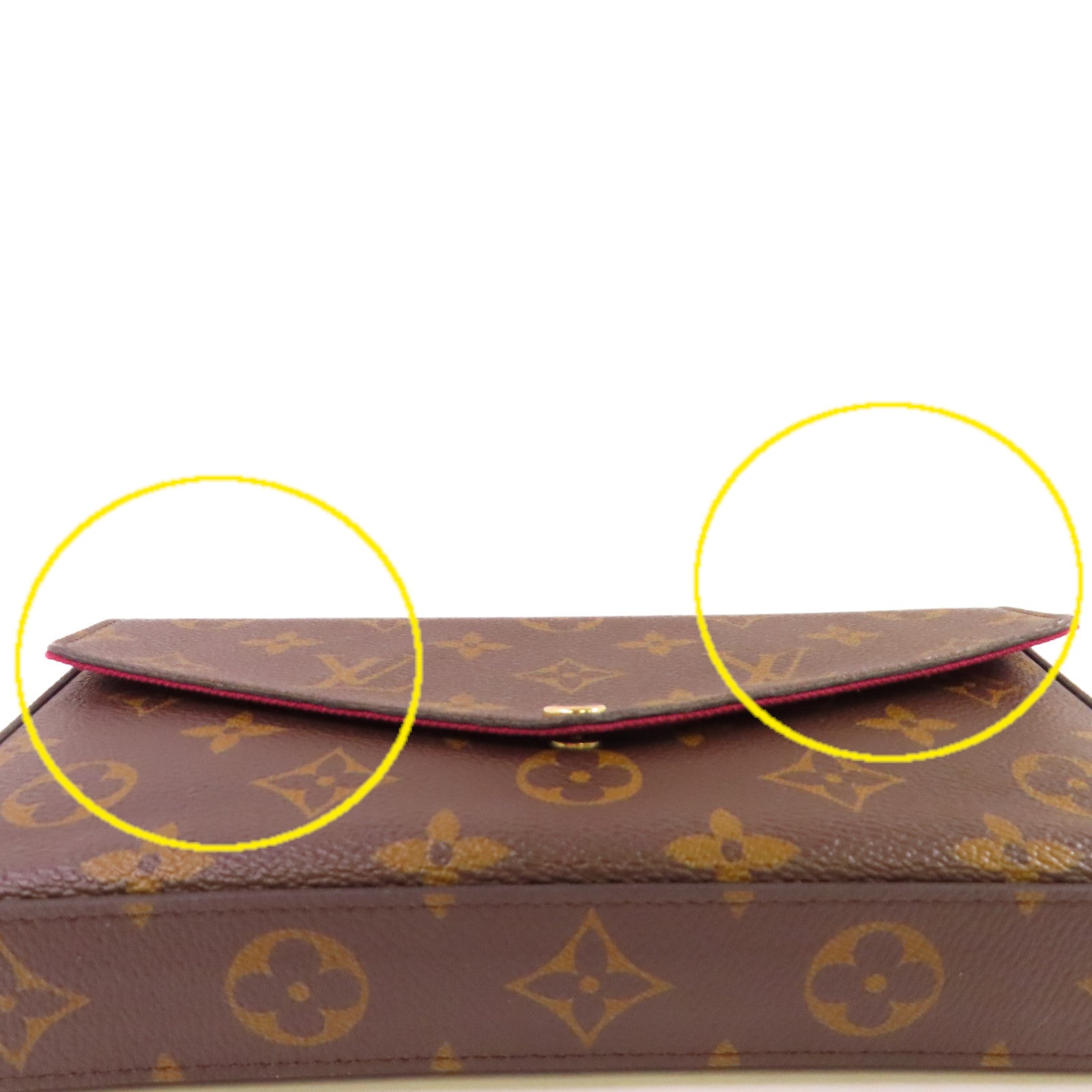 LOUIS VUITTON Monogram Pochette Felicie Shoulder Bag金扣鏈帶肩背袋啡色