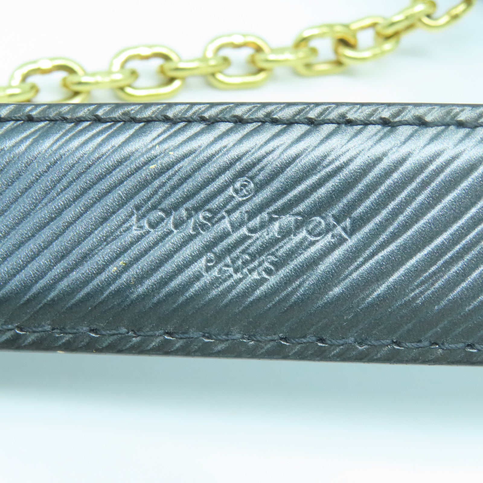 LOUIS VUITTON **【激減優惠】Epi Twist MM金扣鏈帶肩背袋灰色