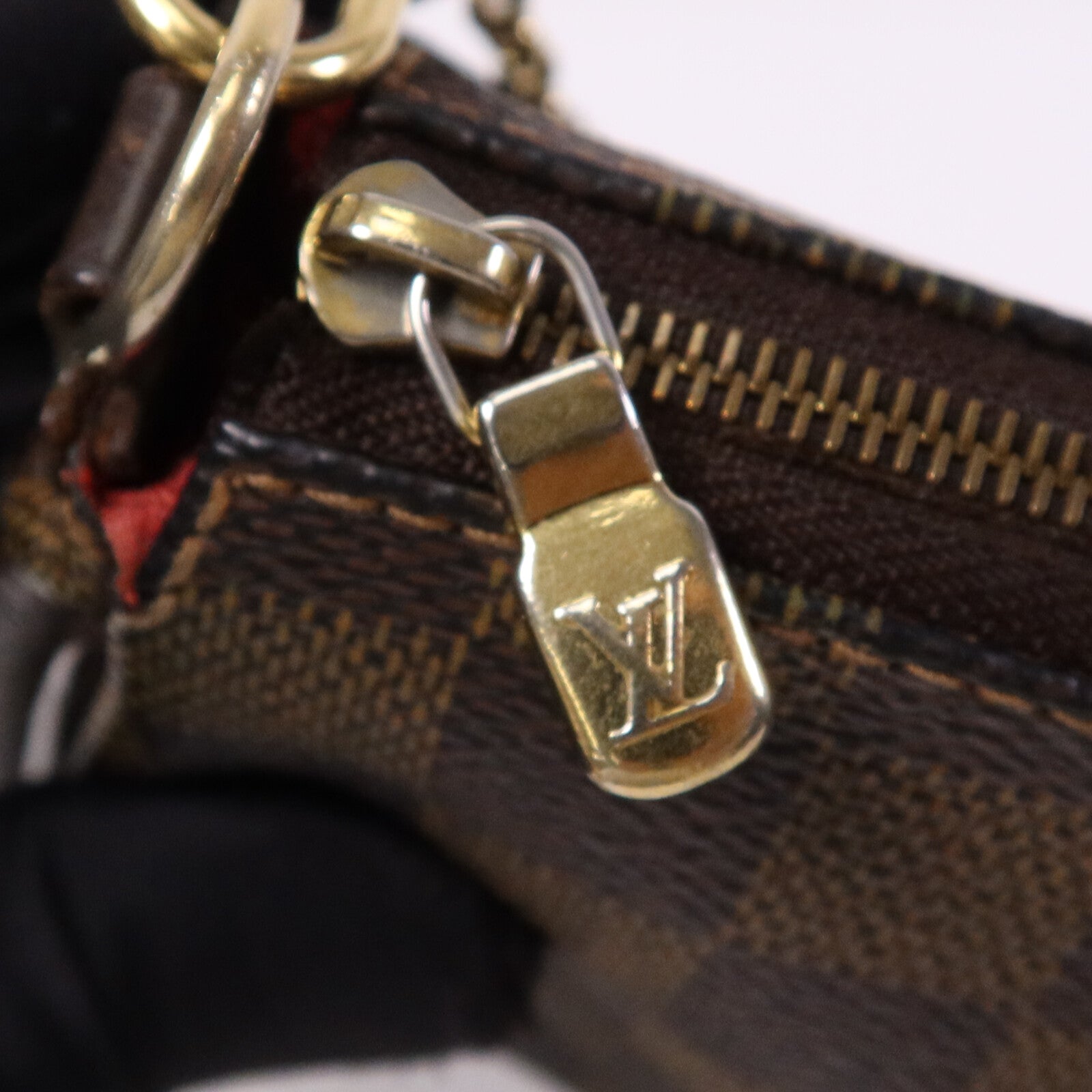 LOUIS VUITTON Damier Eva金扣鏈帶肩背袋