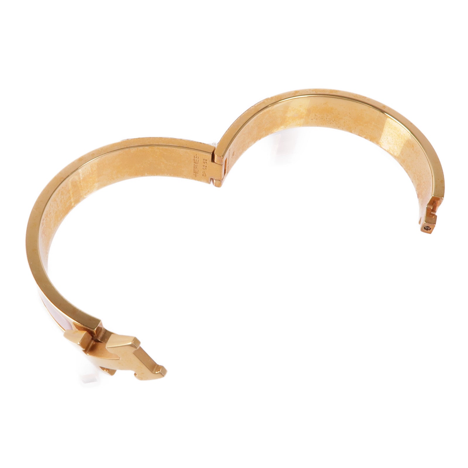 HERMES 金屬/琺瑯Clic H Bracelet金扣手鐲