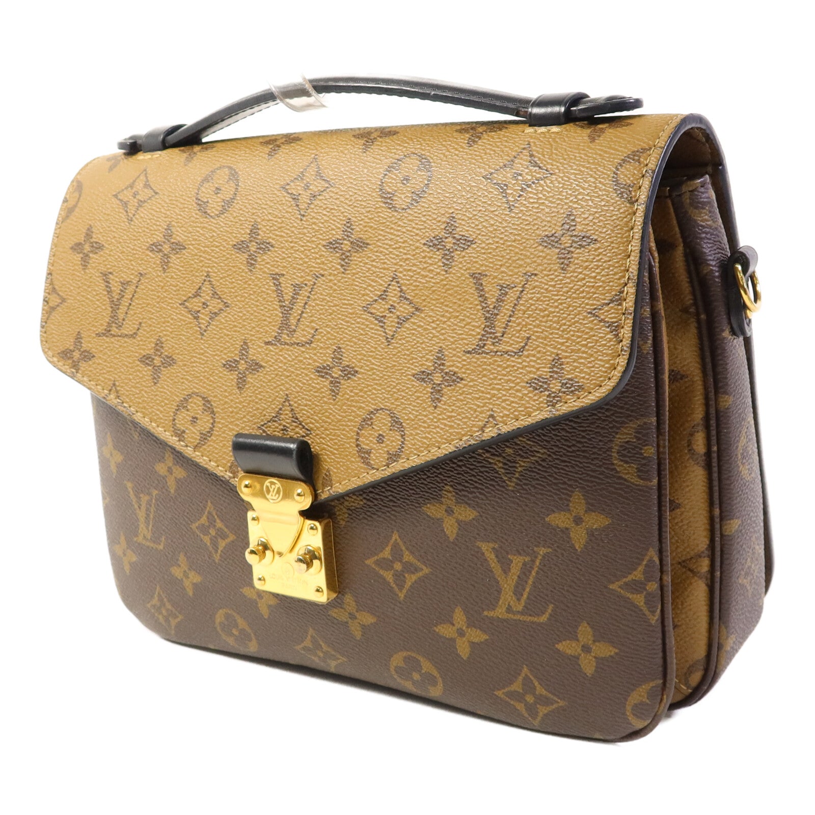 LOUIS VUITTON Monogram Reverse Pochette Metis金扣手挽肩背兩用袋