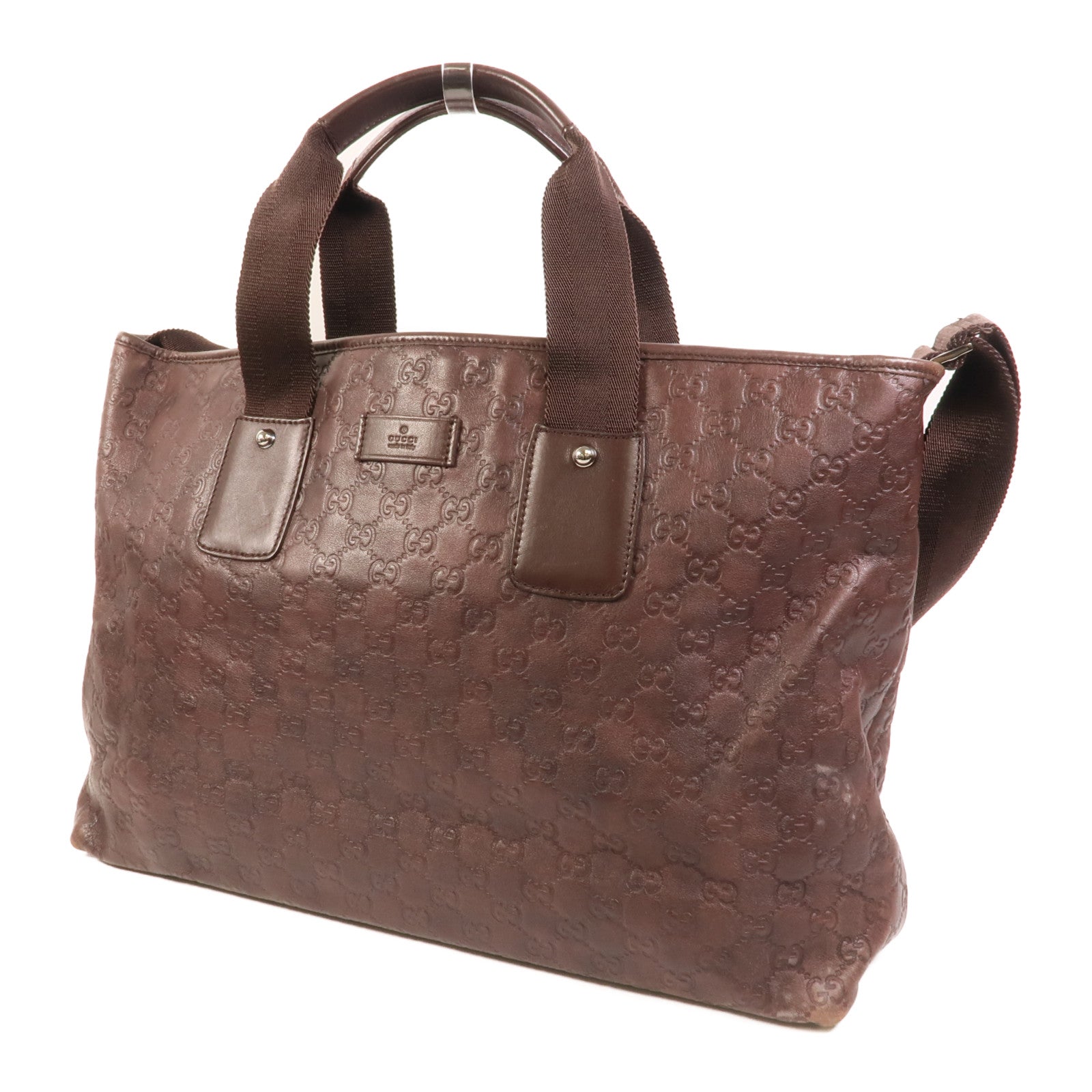 GUCCI 牛皮皮革GG Guccissima Tote手挽肩背兩用袋