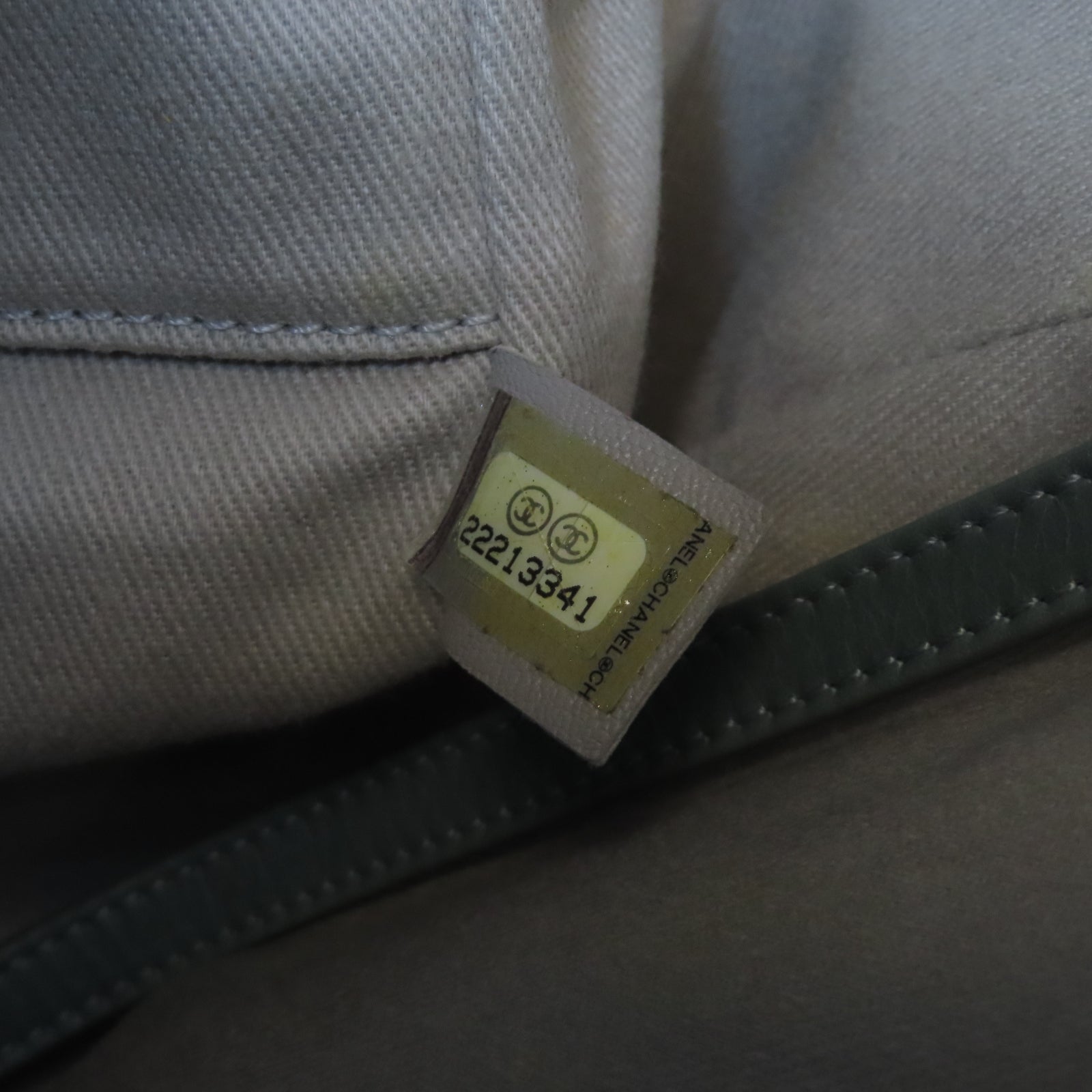 CHANEL 【激減優惠】牛皮皮革Tote Bag銀扣鏈帶手挽袋綠色