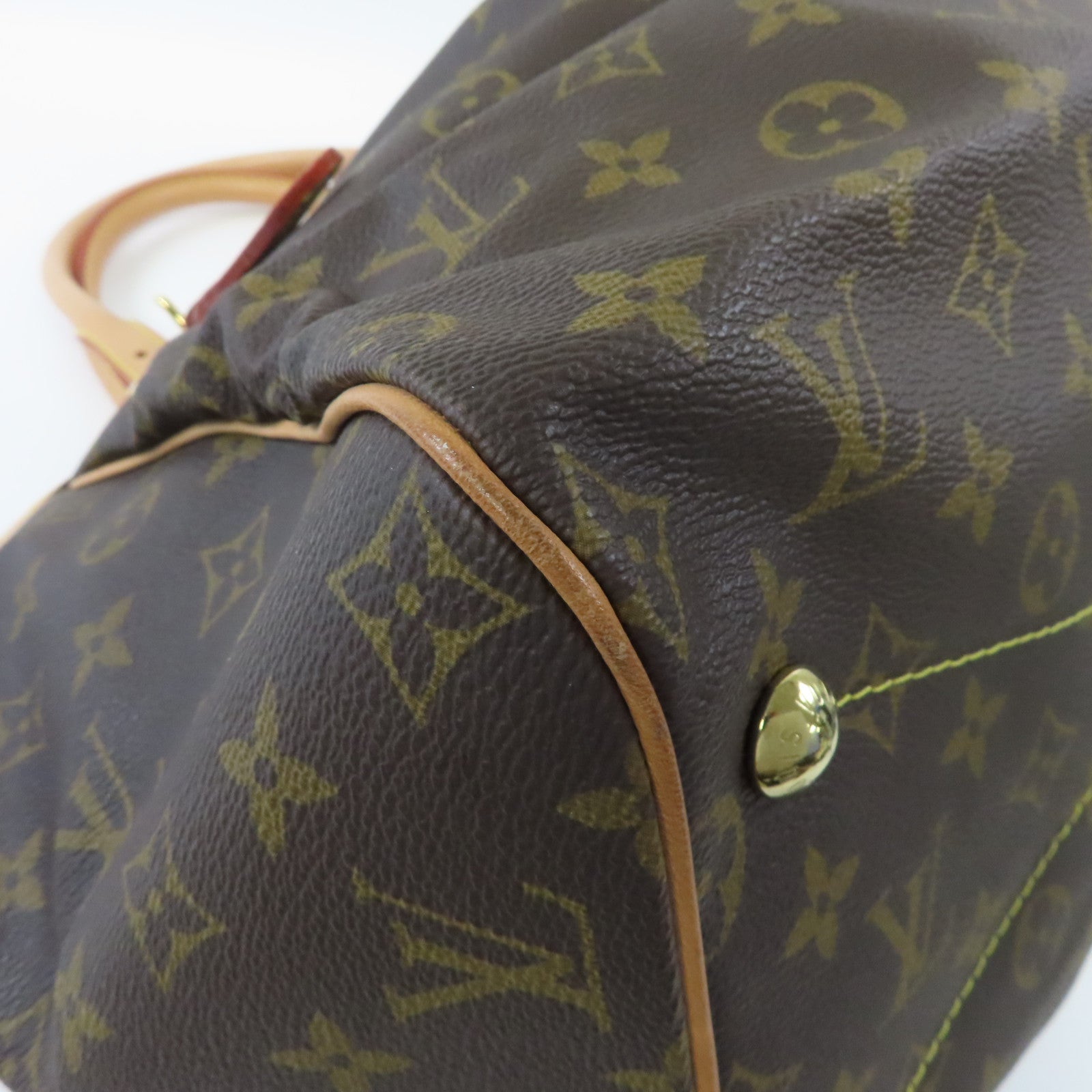 LOUIS VUITTON Monogram Tivoli GM金扣手挽袋啡色