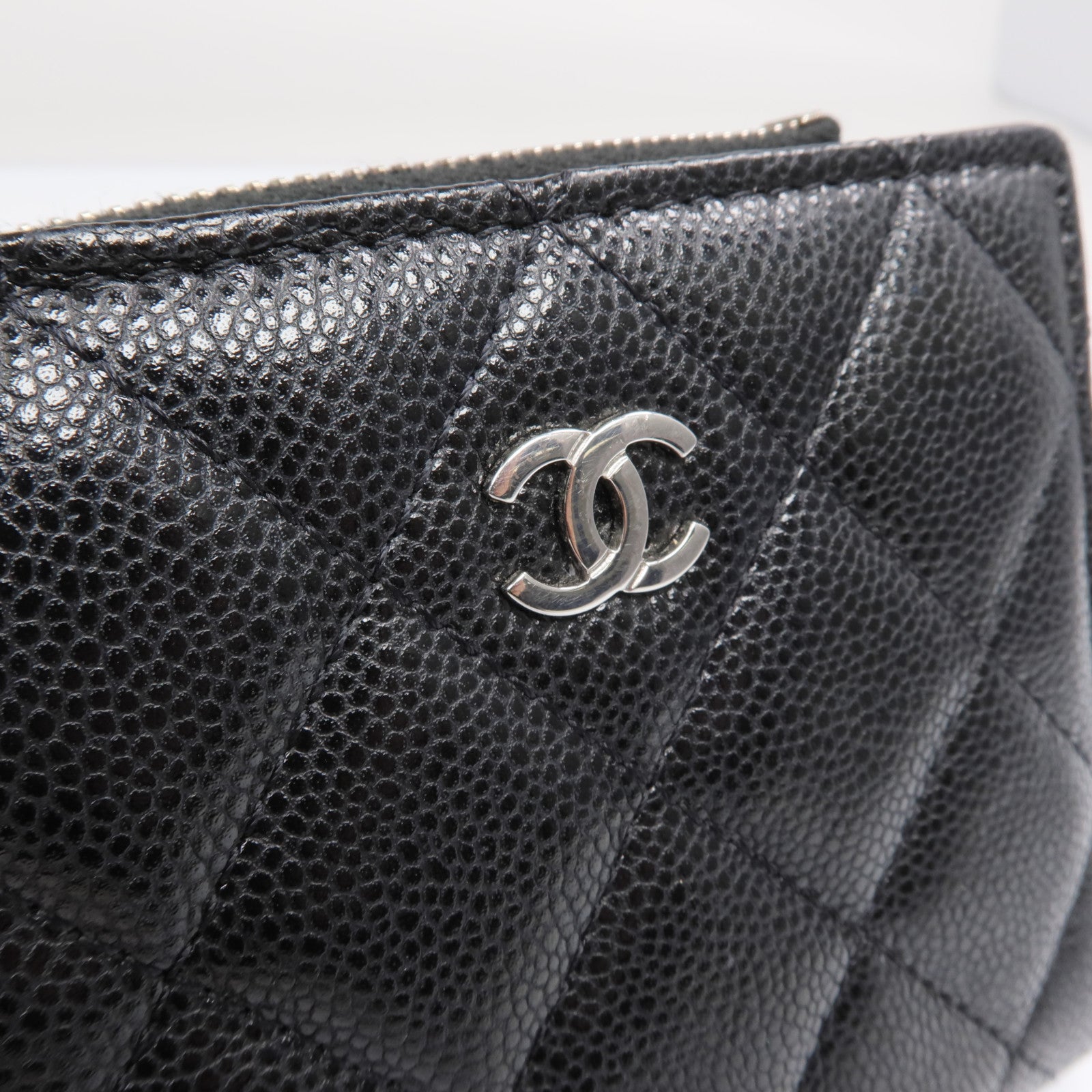 CHANEL 牛皮皮革Wallet銀扣錢包