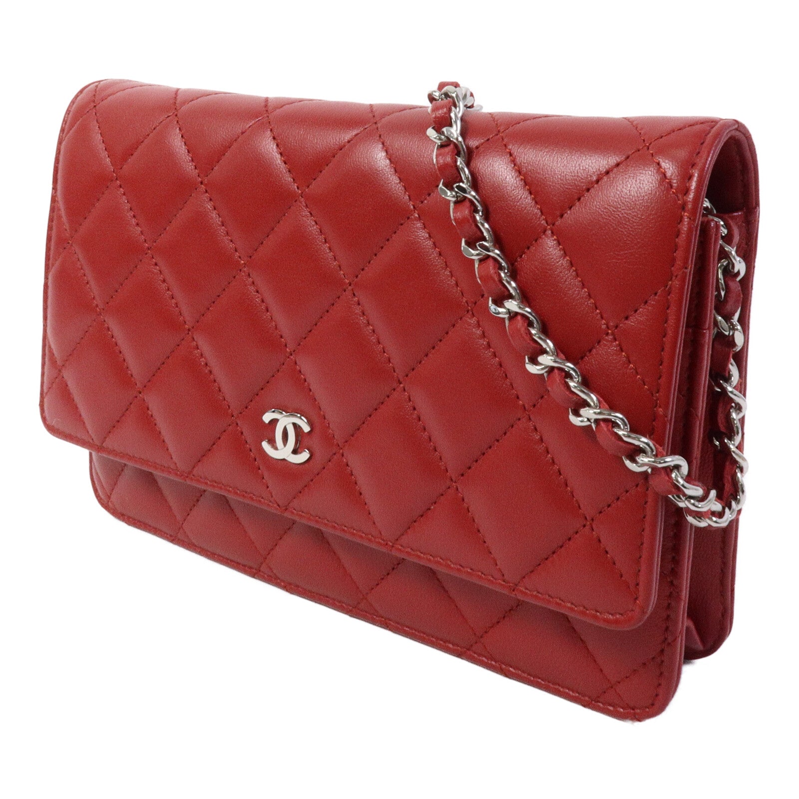 CHANEL 羊皮皮革Wallet On Chain鏈帶肩背袋