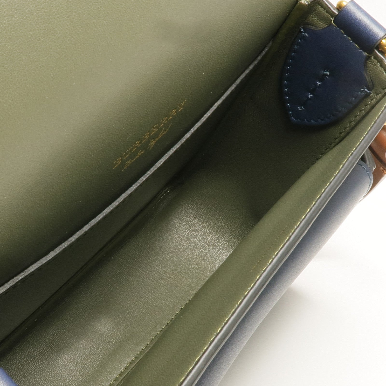 BURBERRY 牛皮皮革Square Satchel金扣肩背袋