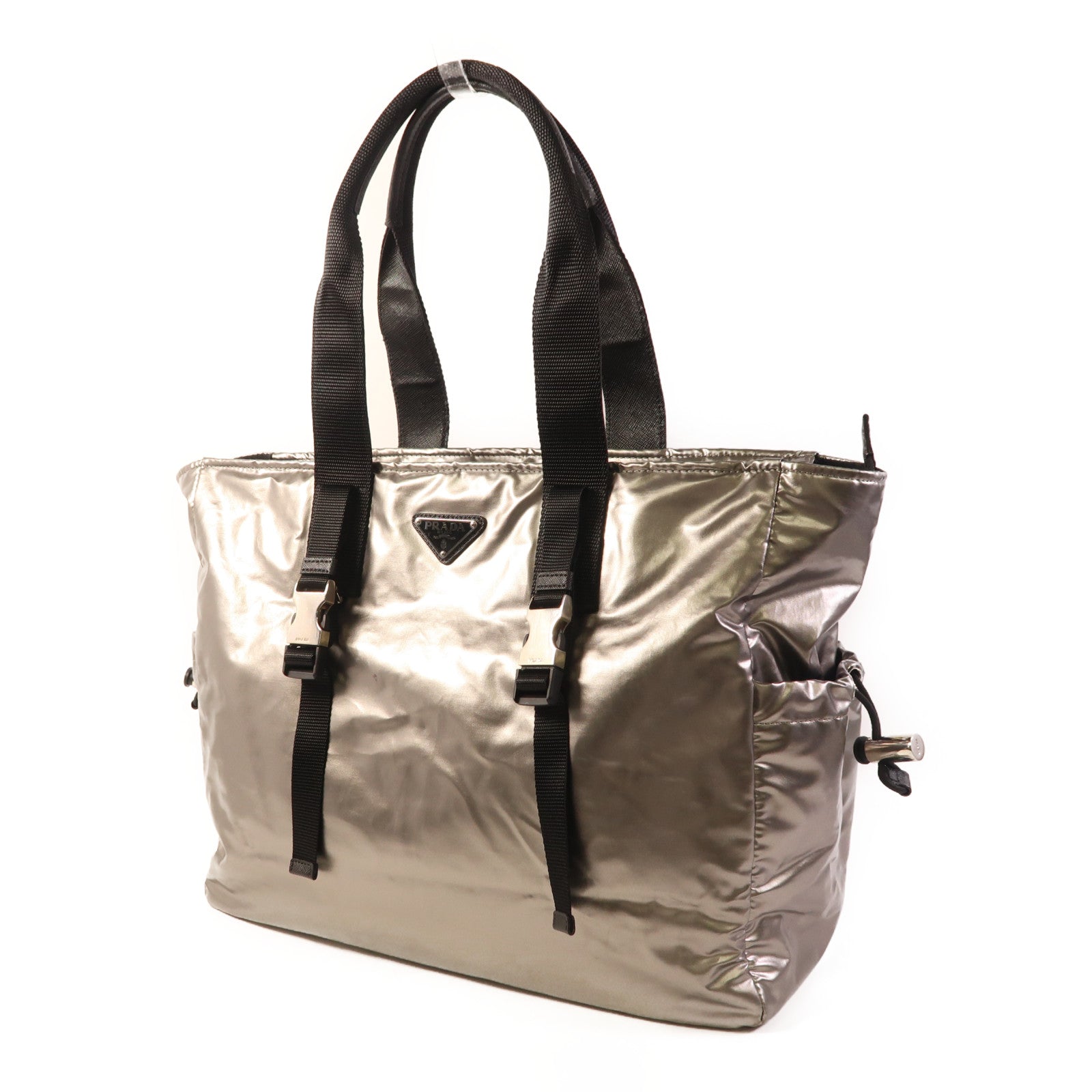 PRADA 尼龍Shoulder Tote銀扣肩背袋/手挽袋