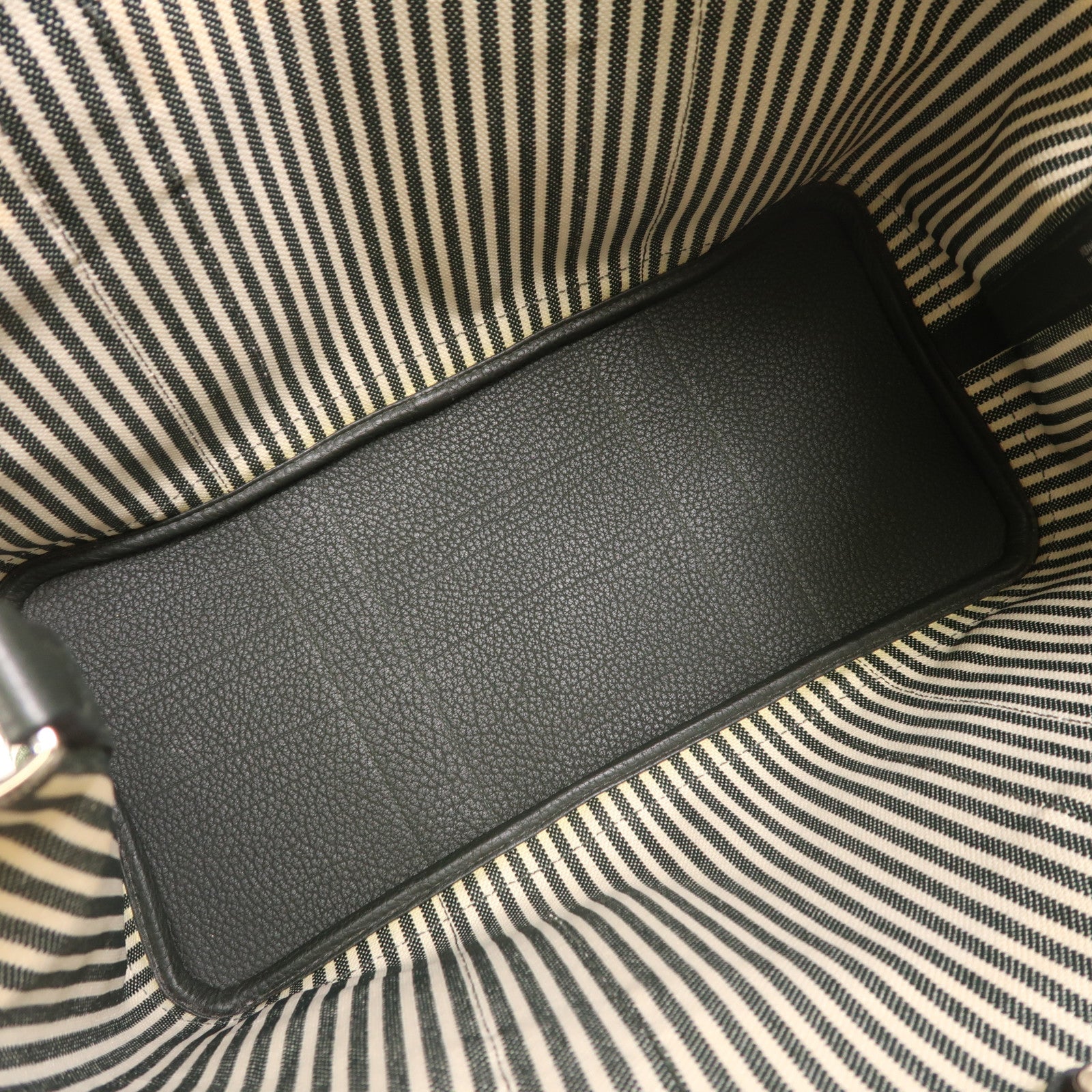 HERMES 帆布GardenParty Pocket銀扣手挽肩背兩用袋Vert Foce