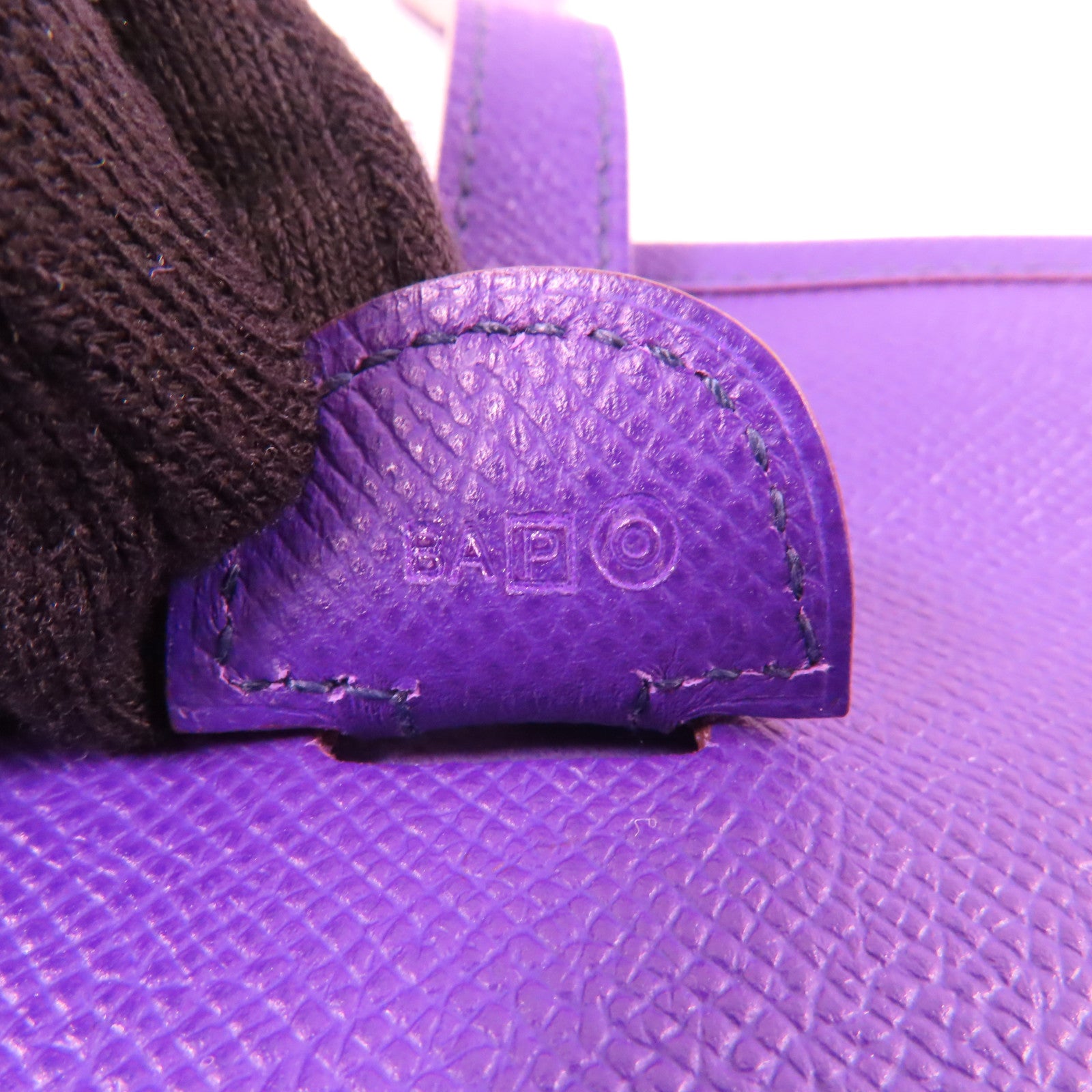 HERMES Epsom皮革Evelyne PM銀扣肩背袋9K Iris