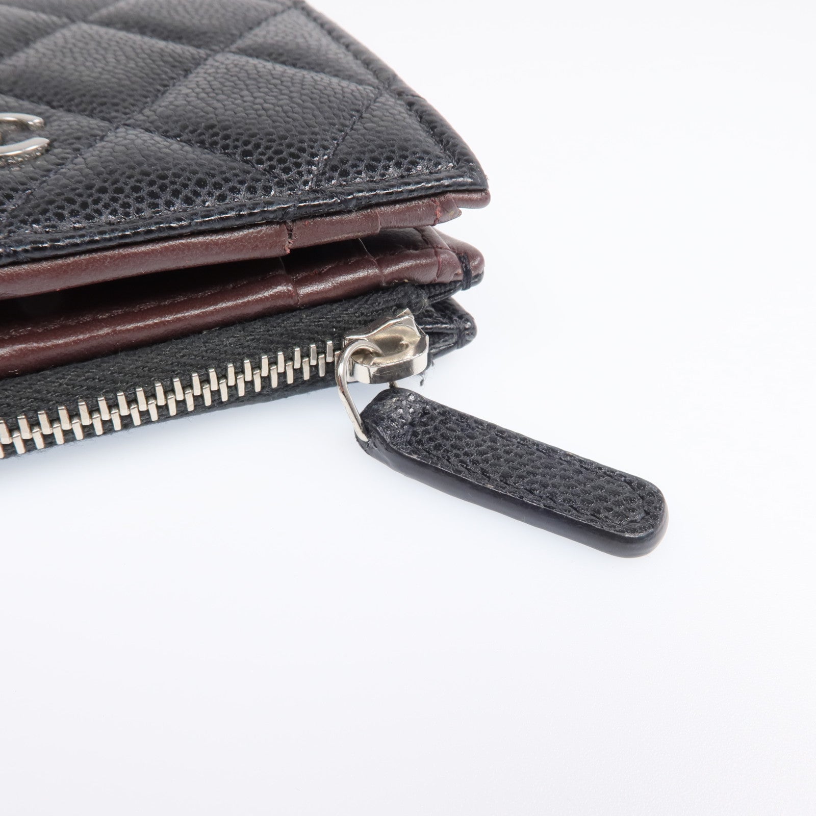 CHANEL 牛皮皮革Wallet銀扣錢包