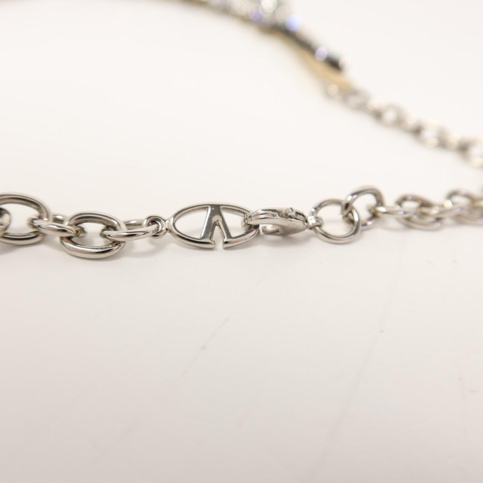 Valentino 金屬/水鑽/絲質Necklace項鍊