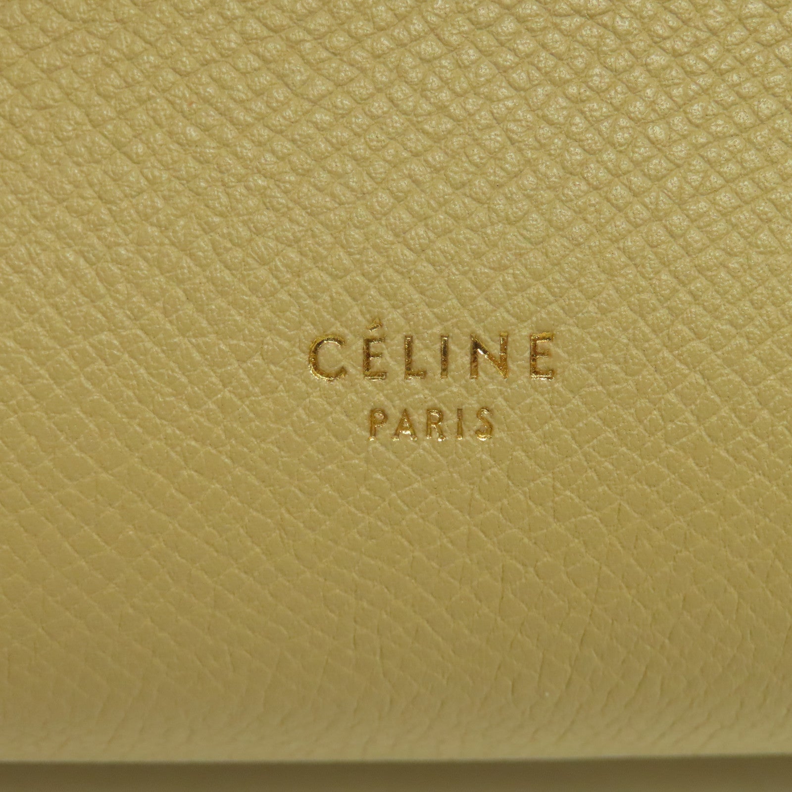 CELINE 牛皮皮革Micro Belt Bag金扣手挽肩背兩用袋米色