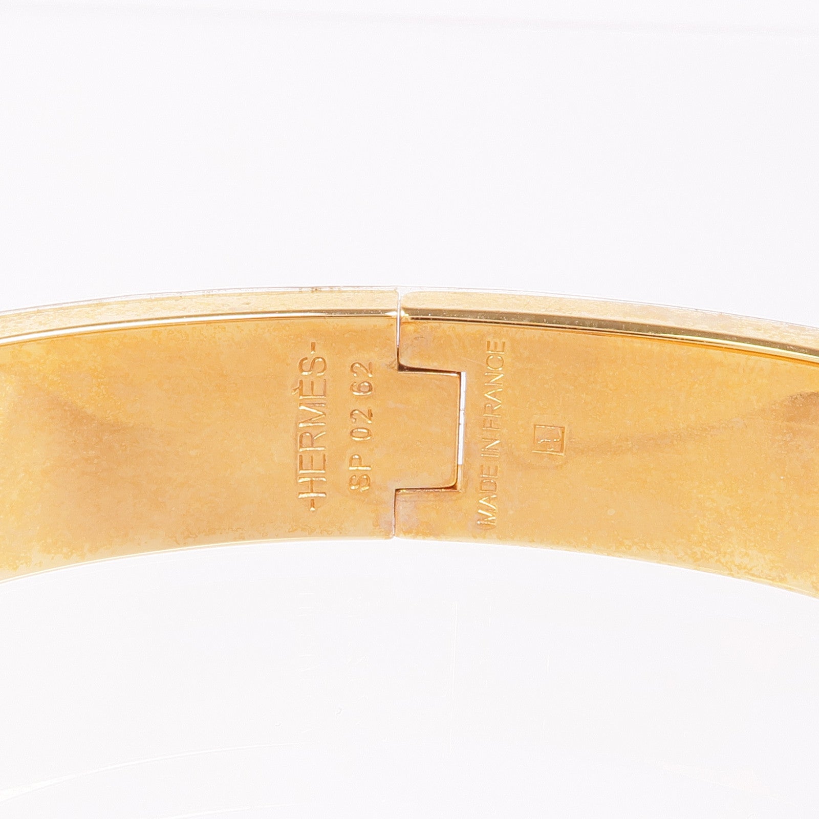 HERMES 金屬/琺瑯Clic H Bracelet金扣手鐲