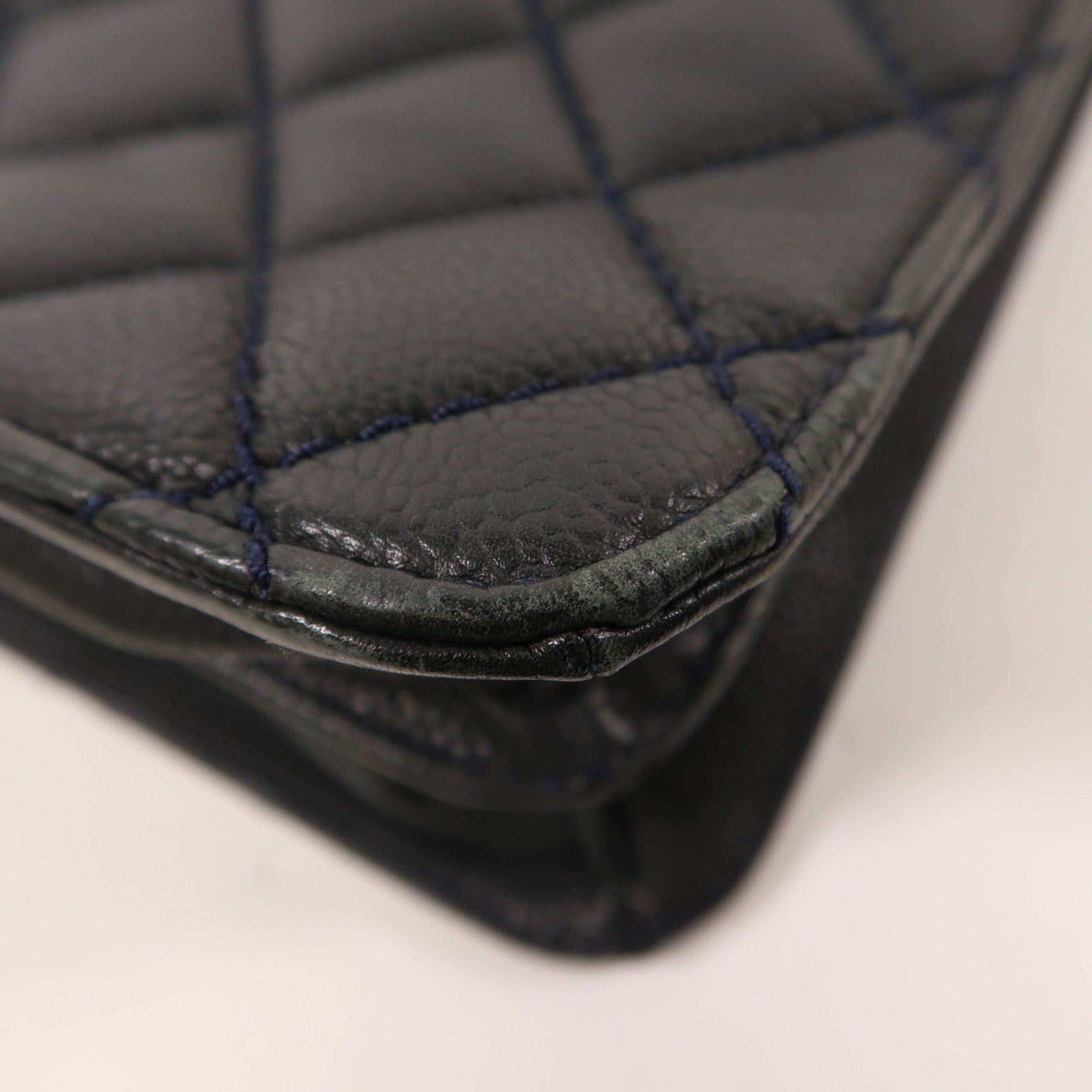 CHANEL 牛皮皮革Chain Shoulder銀扣鏈帶肩背袋