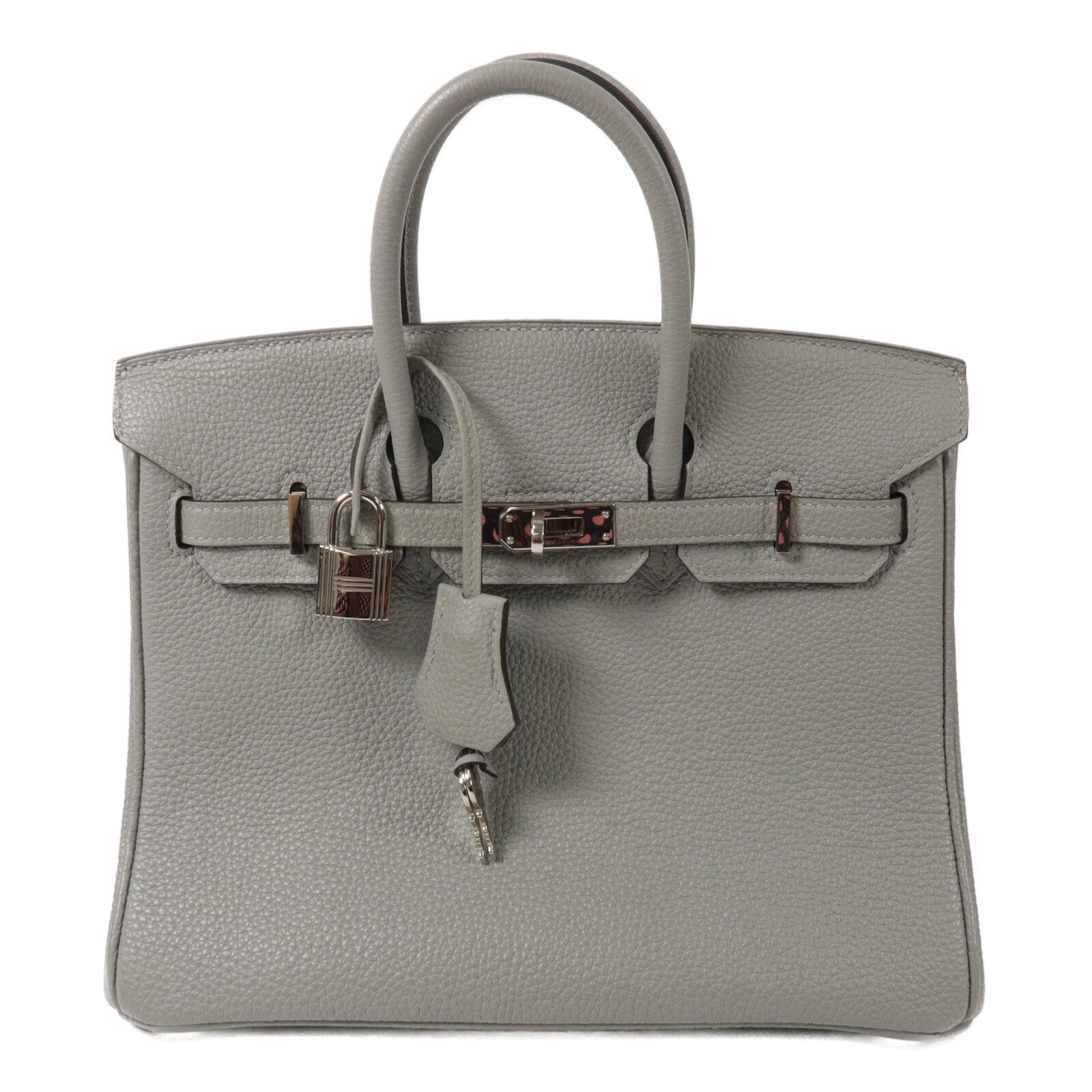 HERMES Clemence皮革Birkin 25手挽袋Gris Mouette