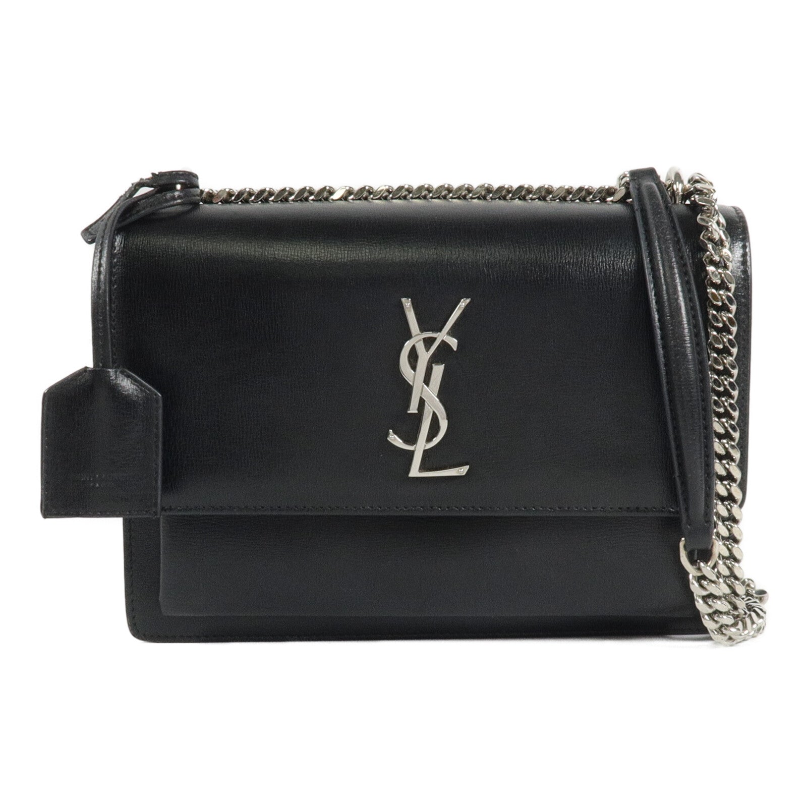 SAINT LAURENT 牛皮皮革Sunset Medium鏈帶肩背袋