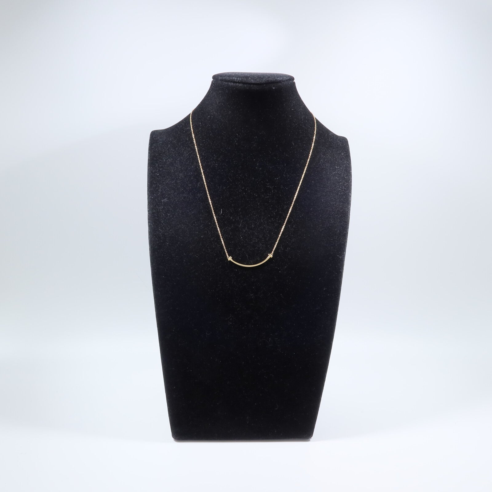 TIFFANY＆CO 18K玫瑰金Smile Necklace項鍊