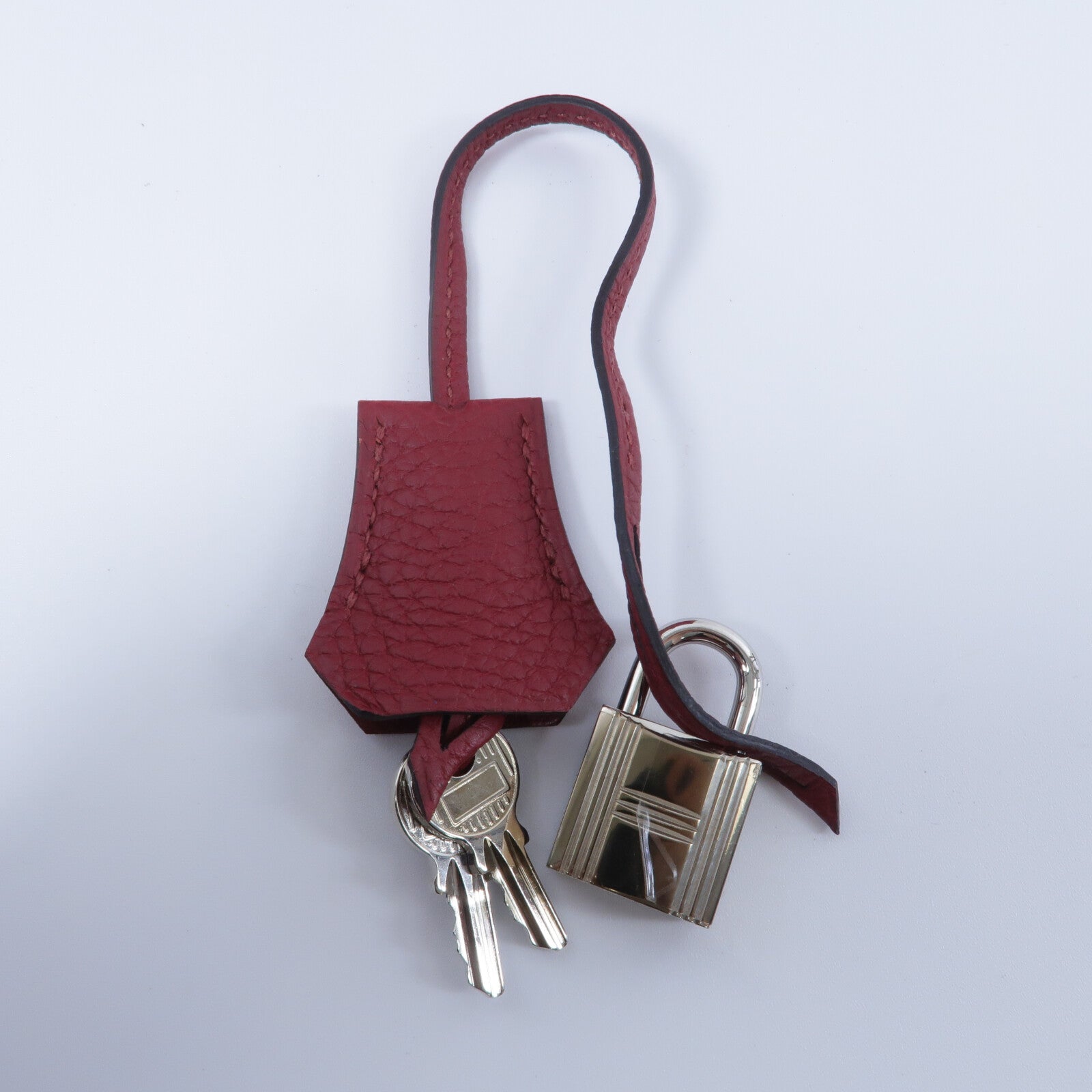 HERMES Clemence皮革Birkin 30手挽袋Rouge Gernat