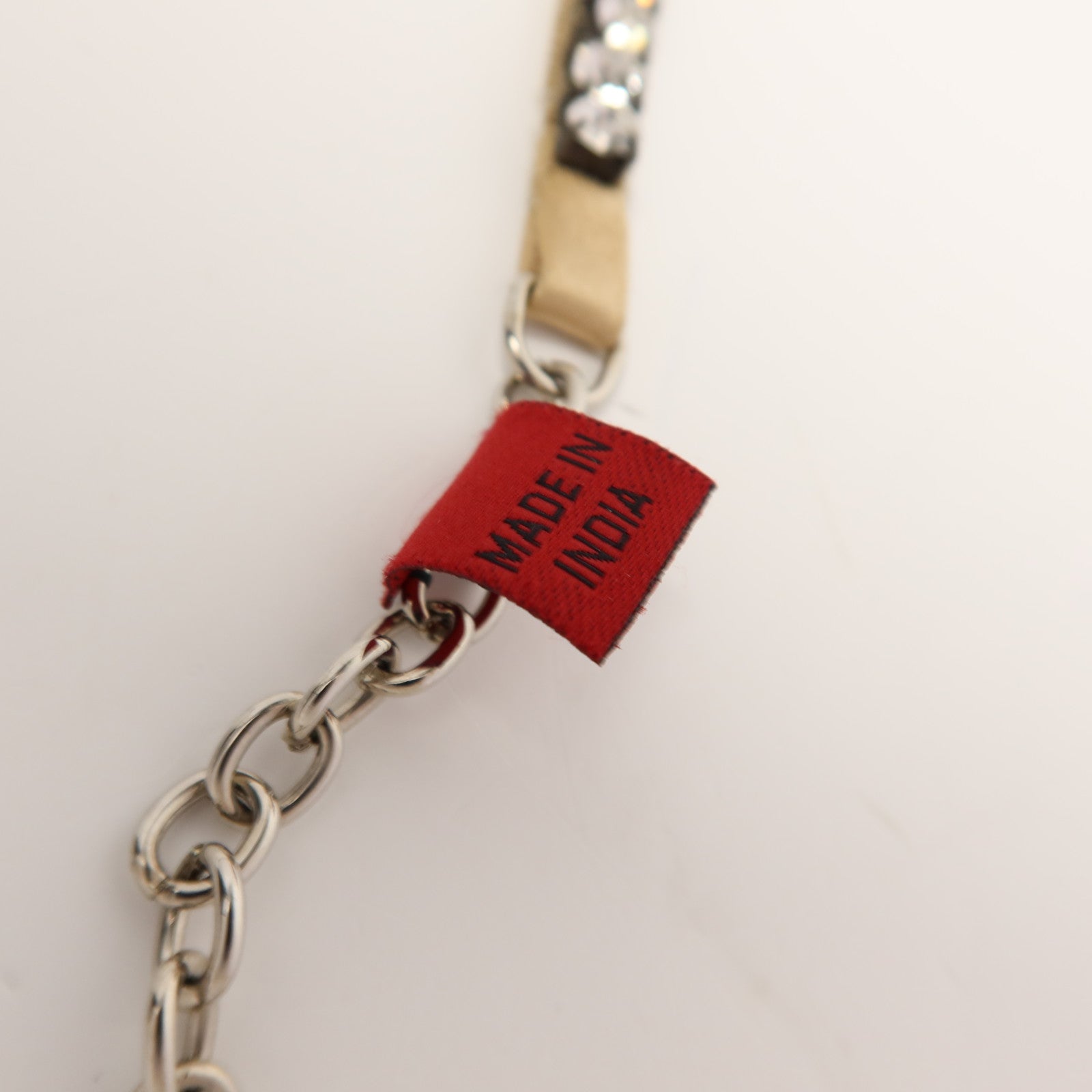 Valentino 金屬/水鑽/絲質Necklace項鍊