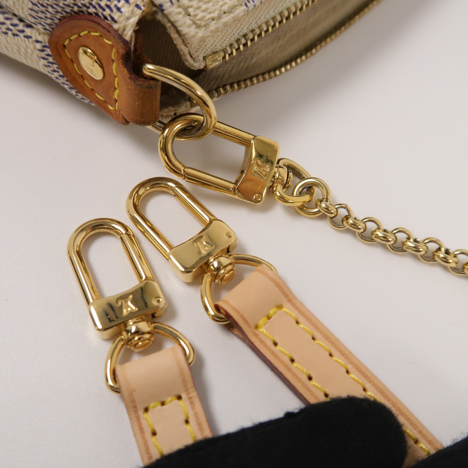 LOUIS VUITTON Damier Azur Eva手挽肩背兩用袋