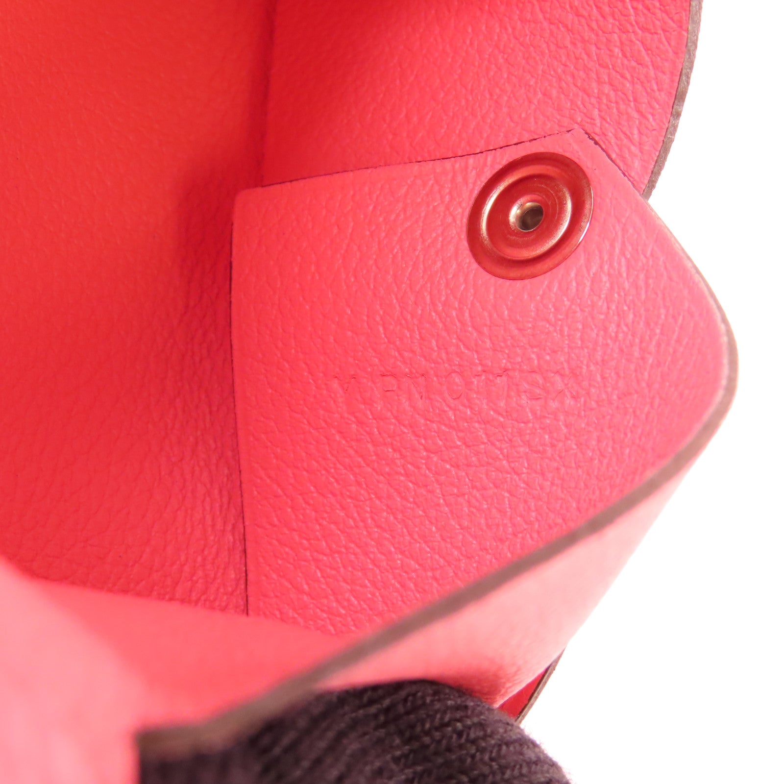 HERMES Evercolor皮革Calvi銀扣卡片套Rose Azalee