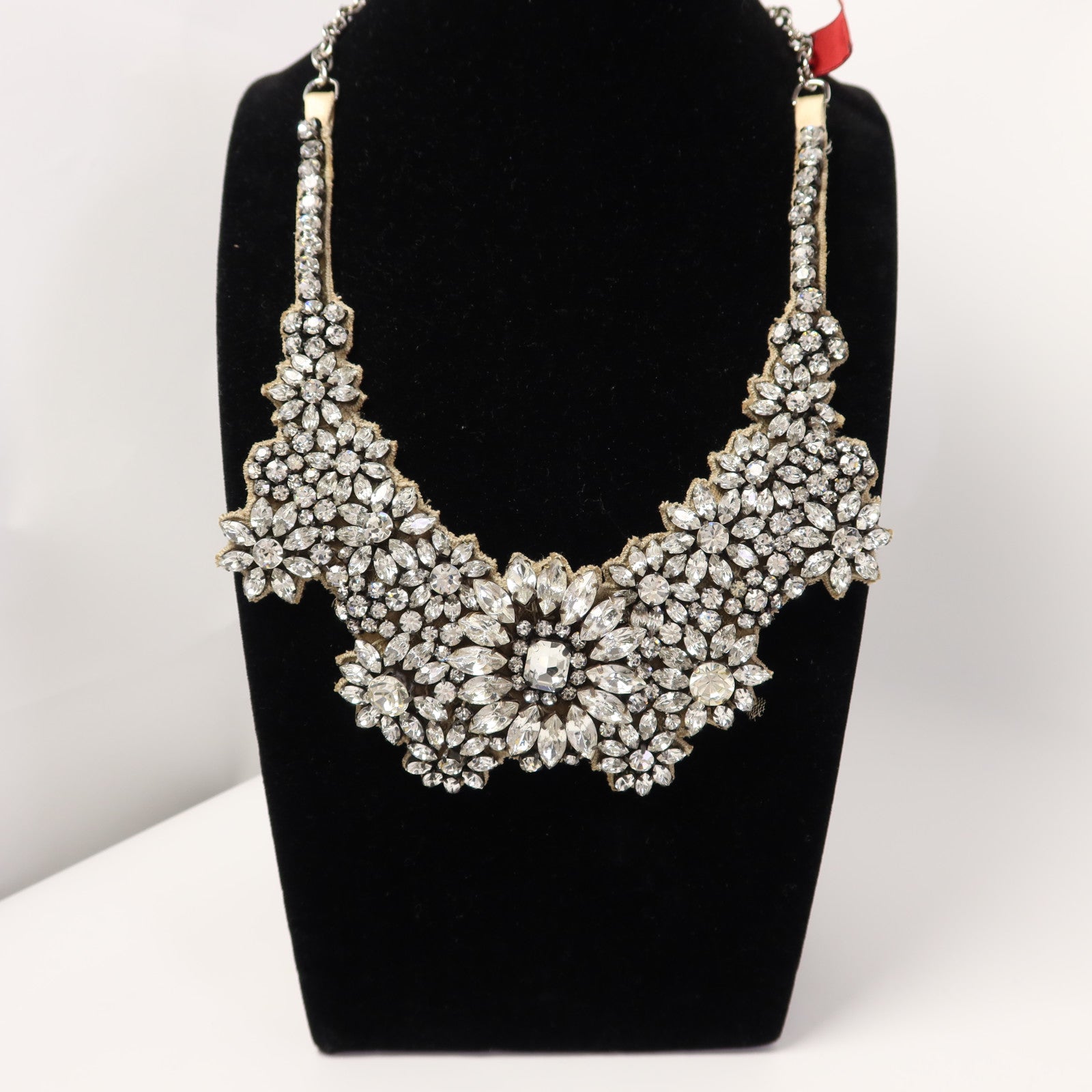 Valentino 金屬/水鑽/絲質Necklace項鍊