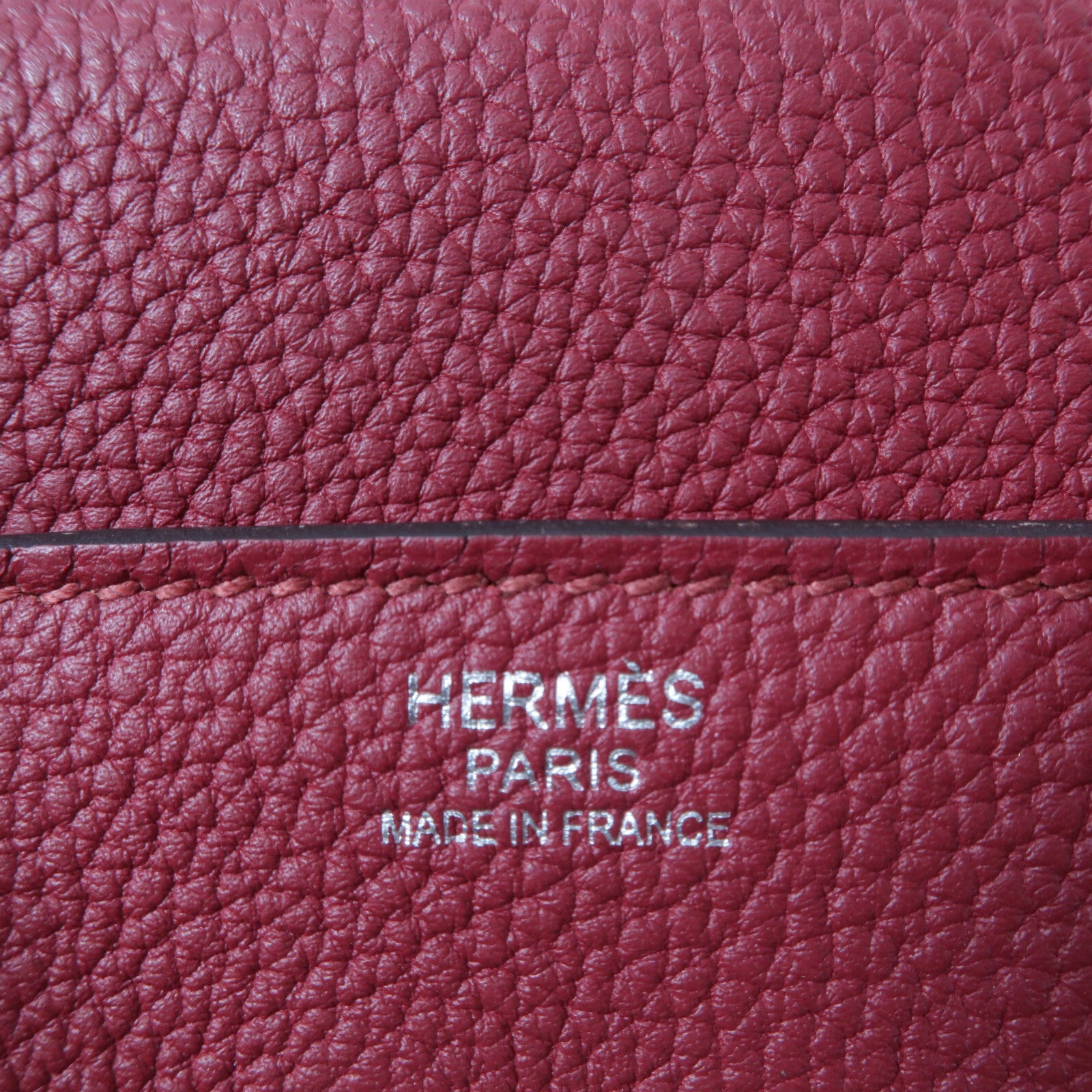 HERMES Clemence皮革Birkin 30手挽袋Rouge Gernat