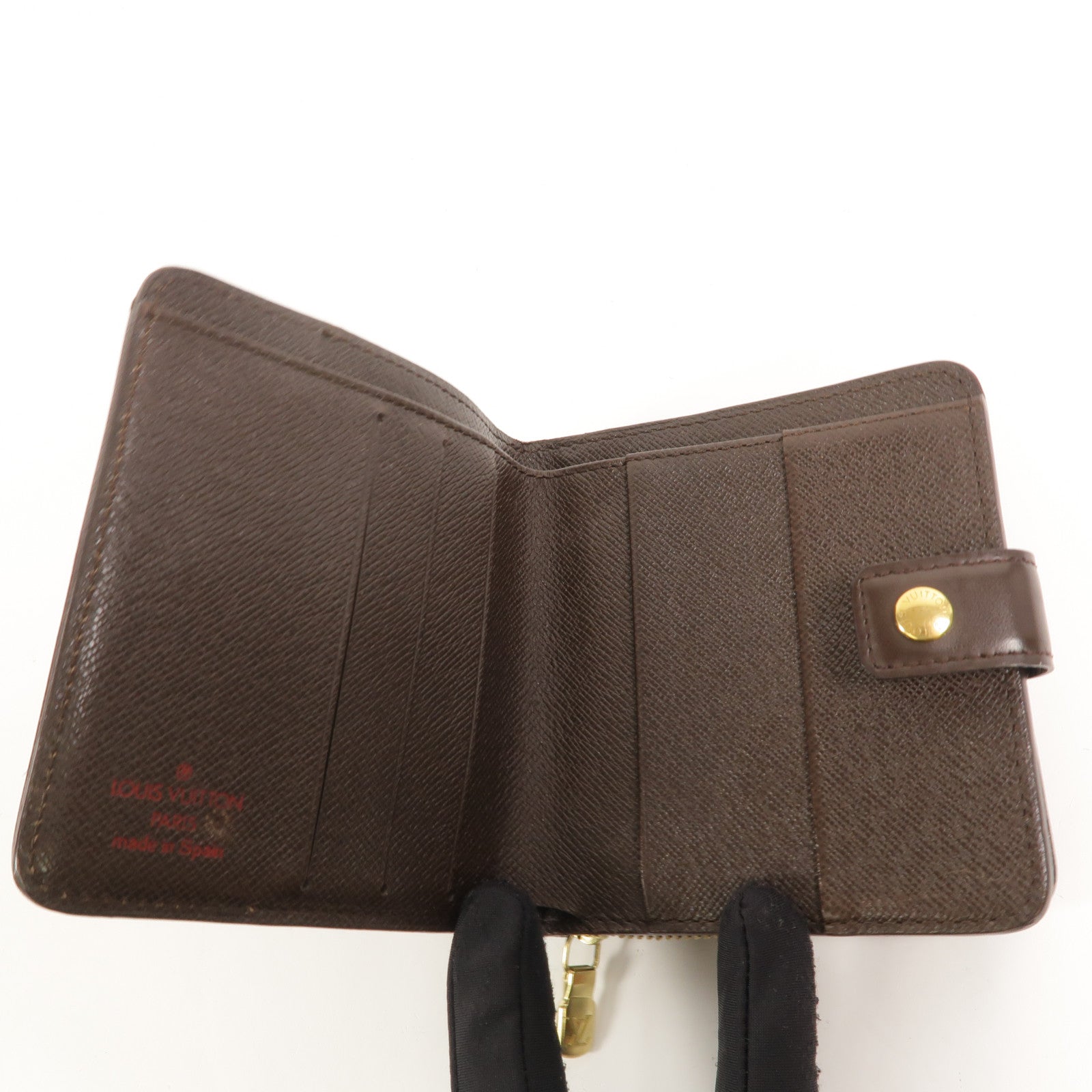 LOUIS VUITTON Damier Ebene Compact Zip Wallet錢包