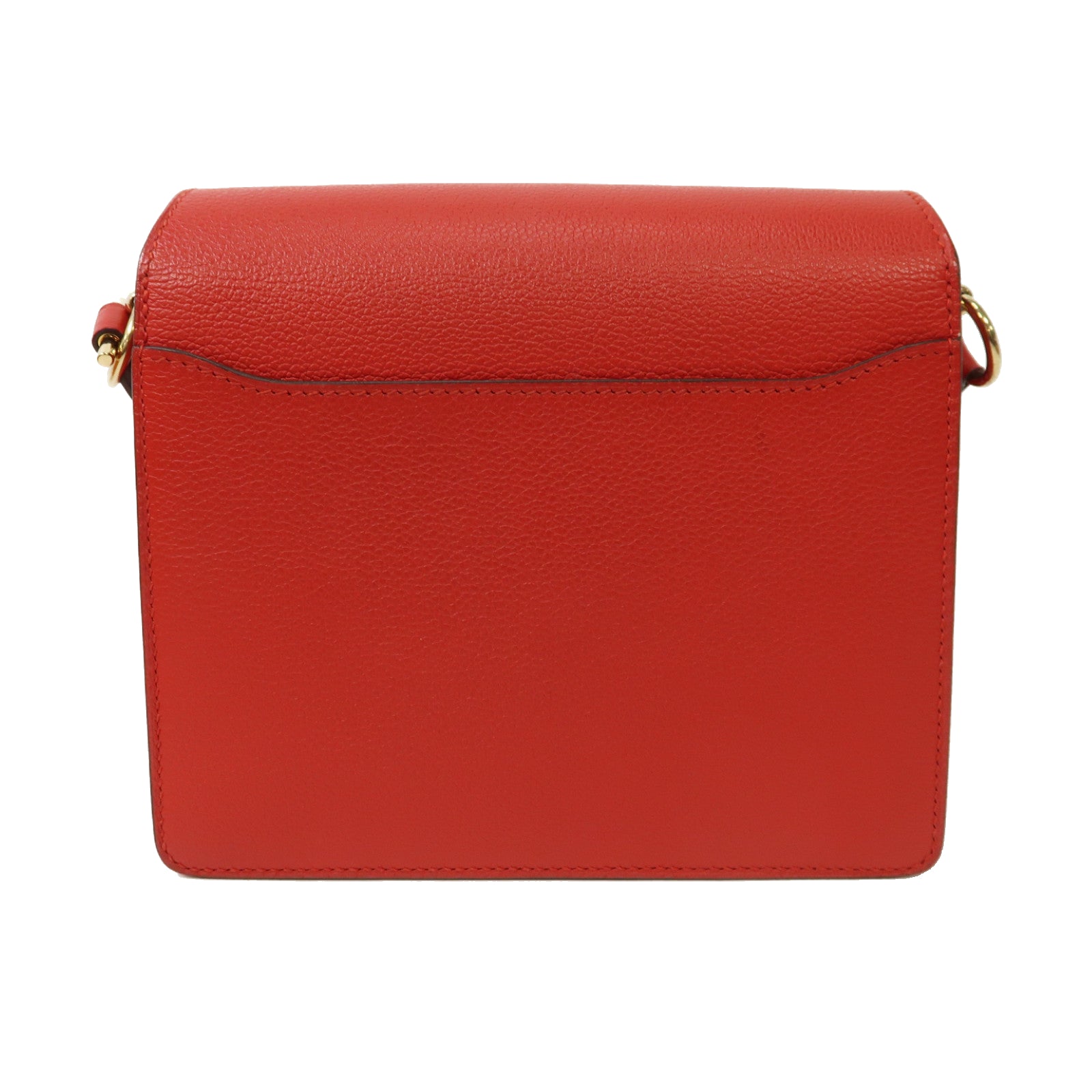 HERMES Evercolor皮革Mini Roulis金扣肩背袋Rouge Casaque法拉利紅