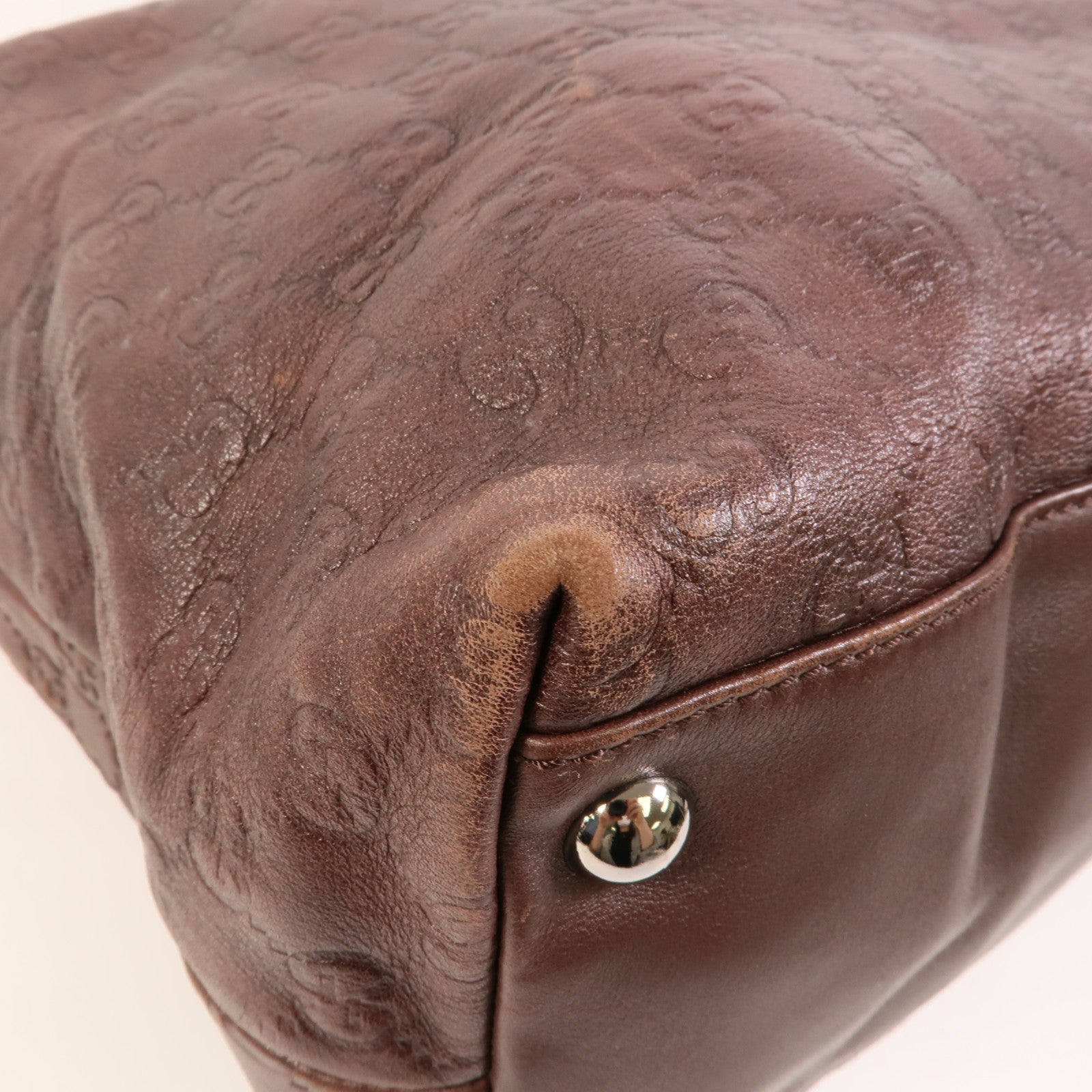 GUCCI 牛皮皮革GG Guccissima Tote手挽肩背兩用袋