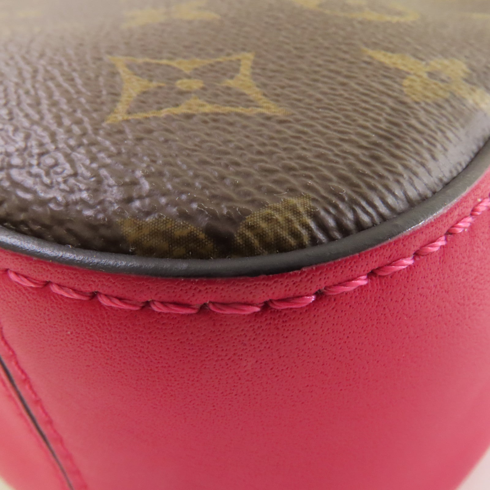 LOUIS VUITTON 【激減優惠】Monogram Saintonge Shoulder Bag金扣肩背袋啡色/酒紅色