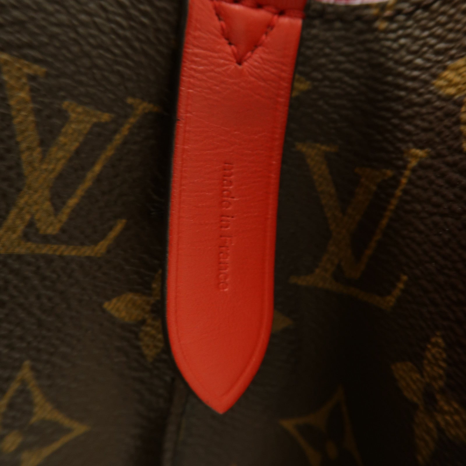 LOUIS VUITTON Monogram NeoNoe MM金扣肩背袋啡色/紅色