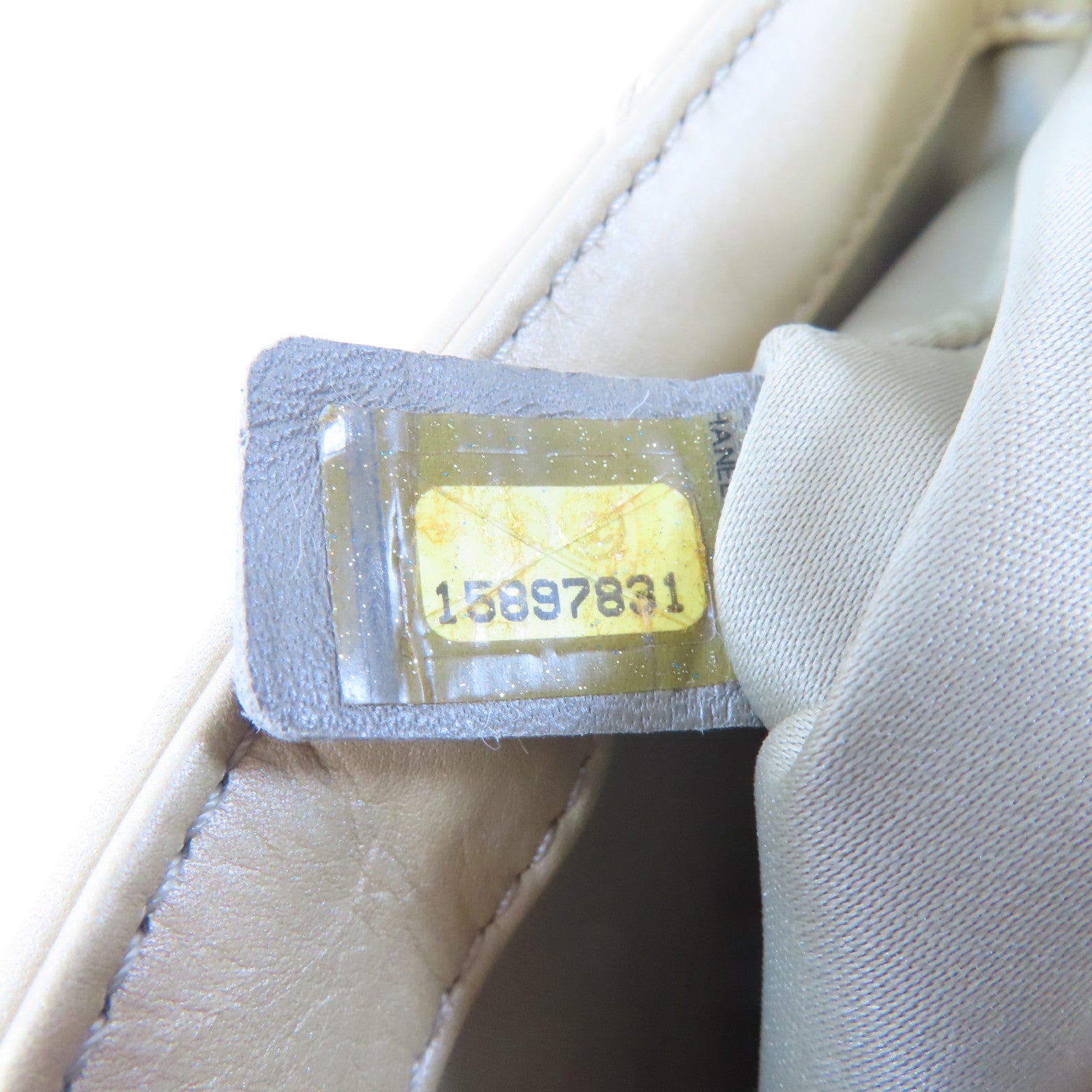 CHANEL 菱格羊皮皮革Chain Shoulder Bag銀扣鏈帶肩背袋金色