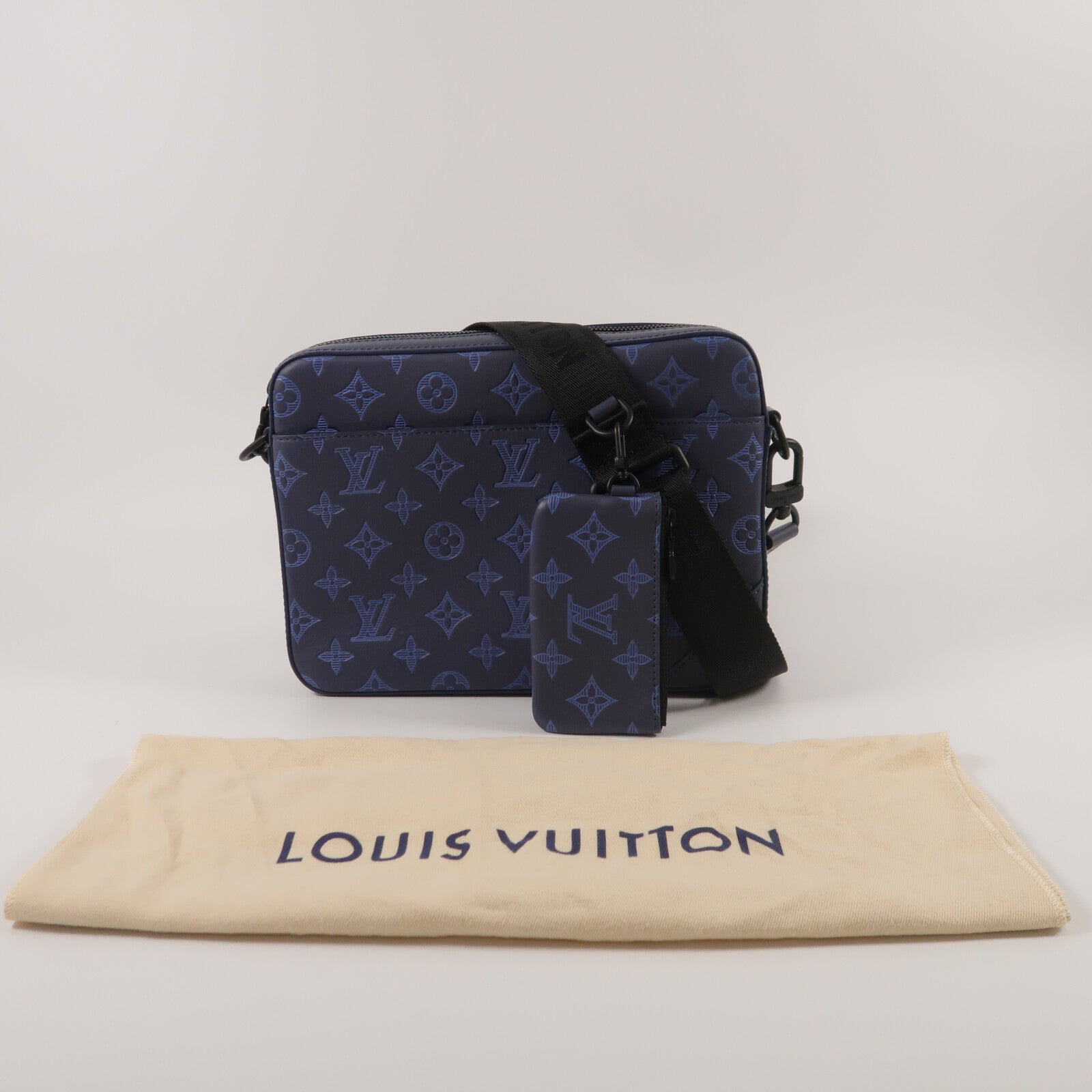 LOUIS VUITTON Monogram Shadow Duo Messenger肩背袋