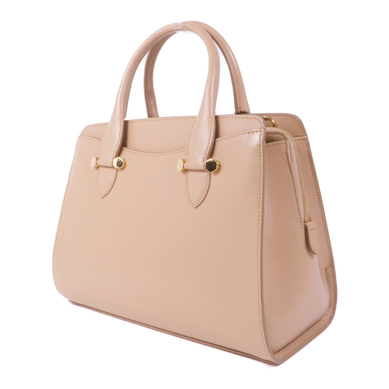 Salvatore Ferragamo 牛皮皮革2 Way Shoulder Bag金扣手挽肩背兩用袋