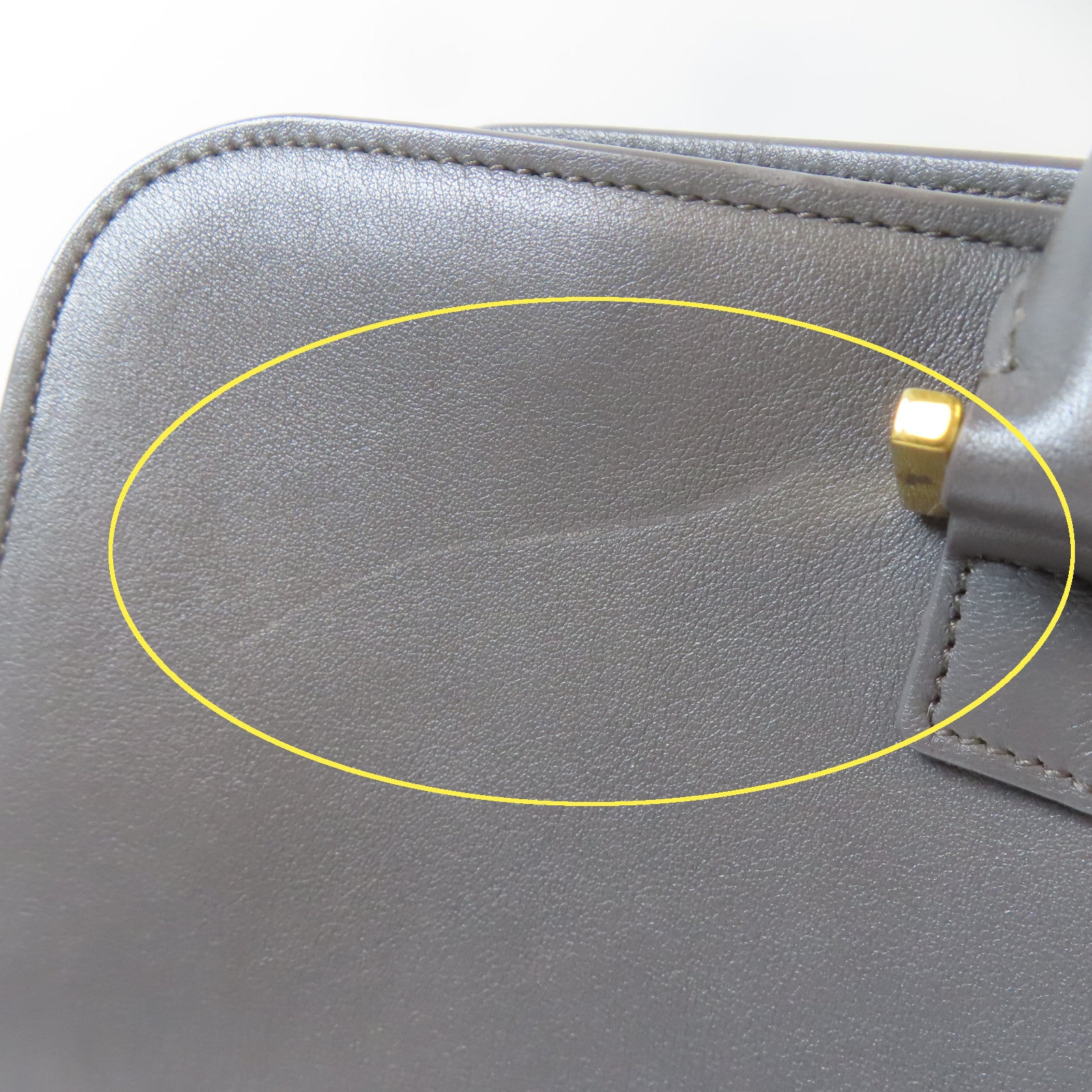 SAINT LAURENT 牛皮皮革2 Way Shoulder Bag金扣手挽肩背兩用袋灰色