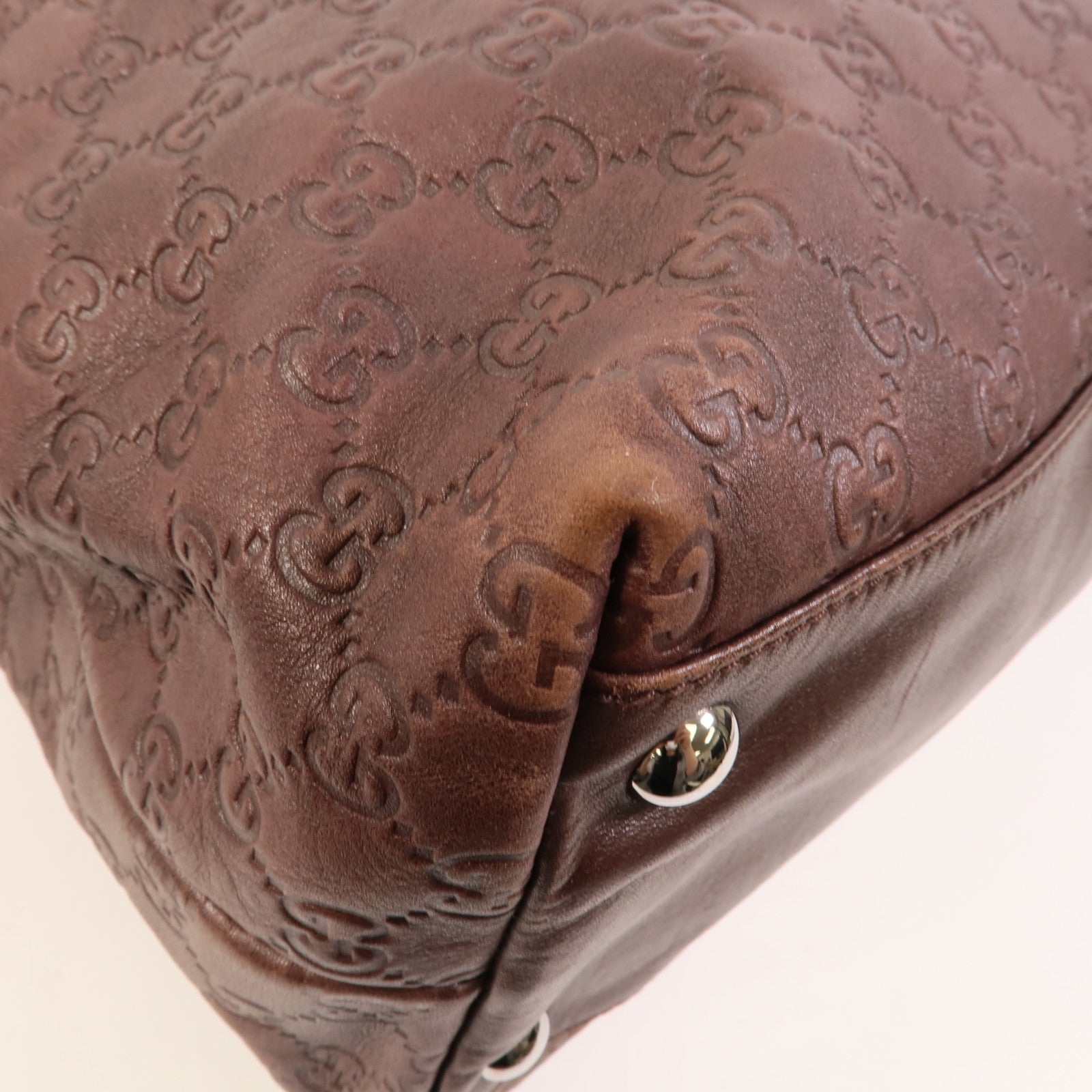 GUCCI 牛皮皮革GG Guccissima Tote手挽肩背兩用袋