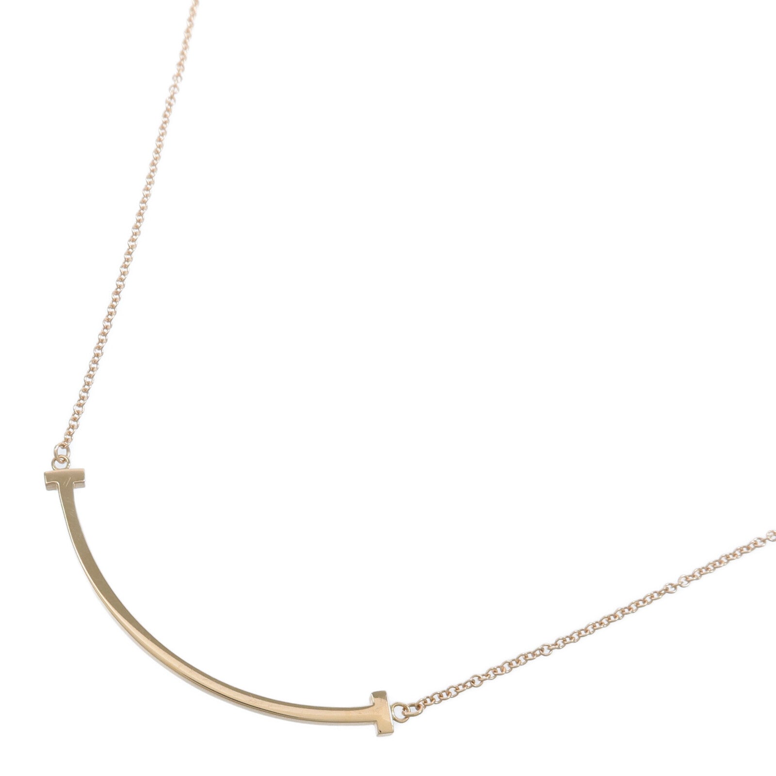 TIFFANY＆CO 18K玫瑰金Smile Necklace項鍊